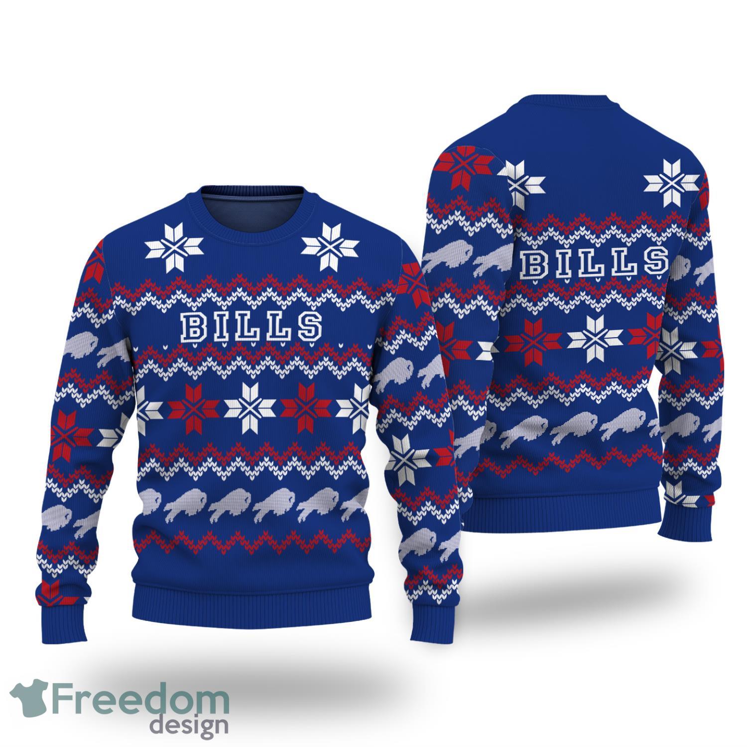 Buffalo Bills Wool Knitting Christmas Ugly Sweater Product Photo 1