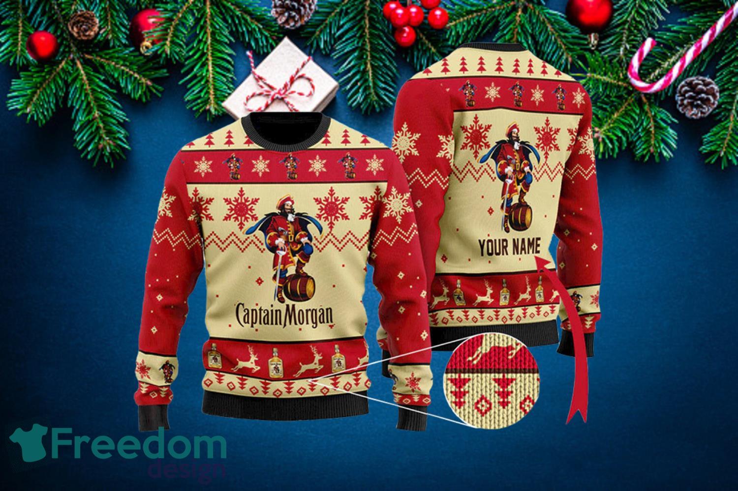 Captain Morgan Personalized Ugly Christmas Sweater Product Photo 1