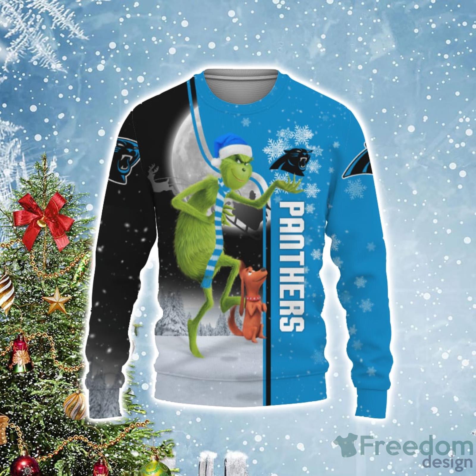 Carolina Panthers Cute Baby Yoda Star Wars 3D Ugly Christmas Sweater Unisex  Men and Women Christmas Gift - Banantees