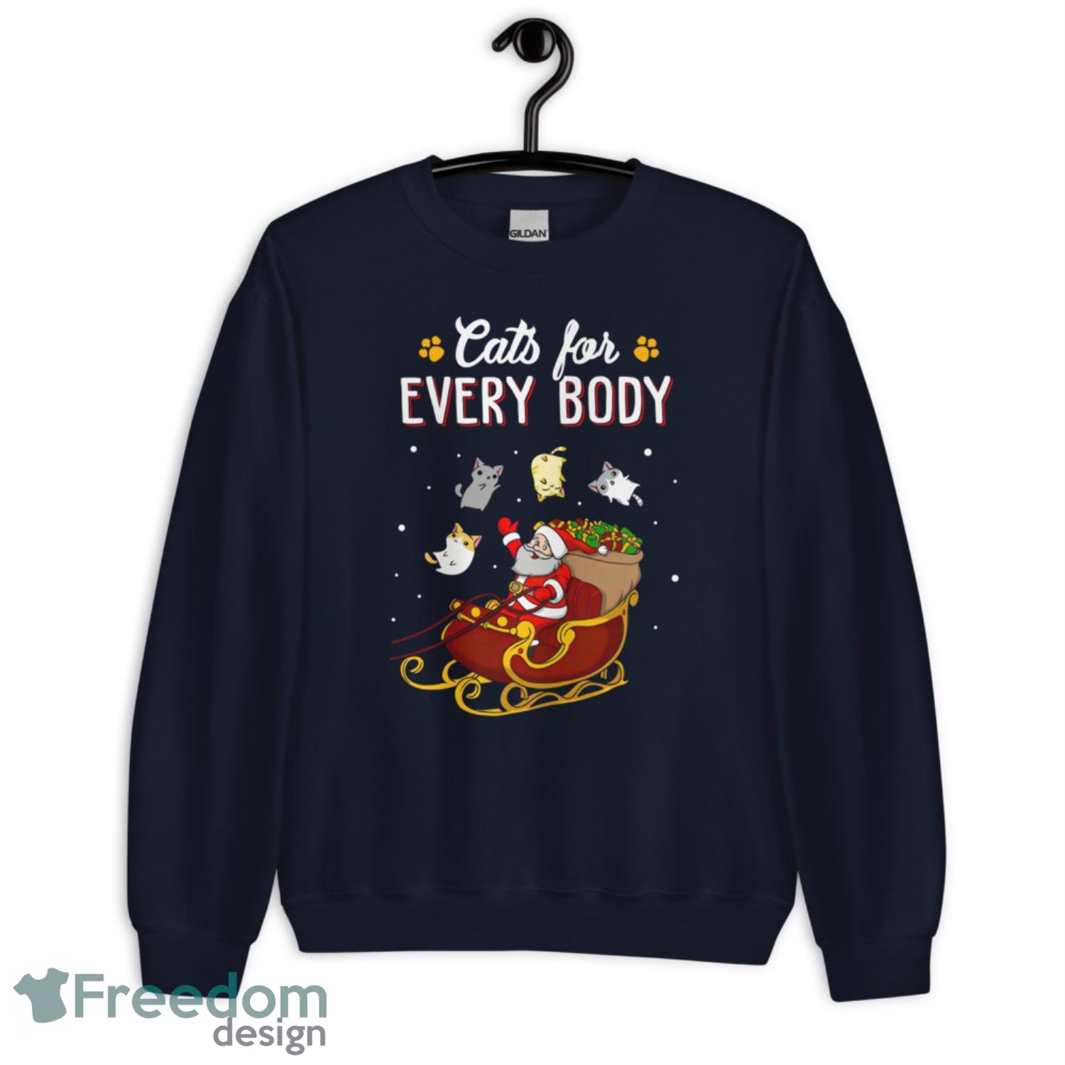 Cat Christmas Ugly Cats For Everybody Christmas Sweatshirt - G185 Crewneck Sweatshirt-1