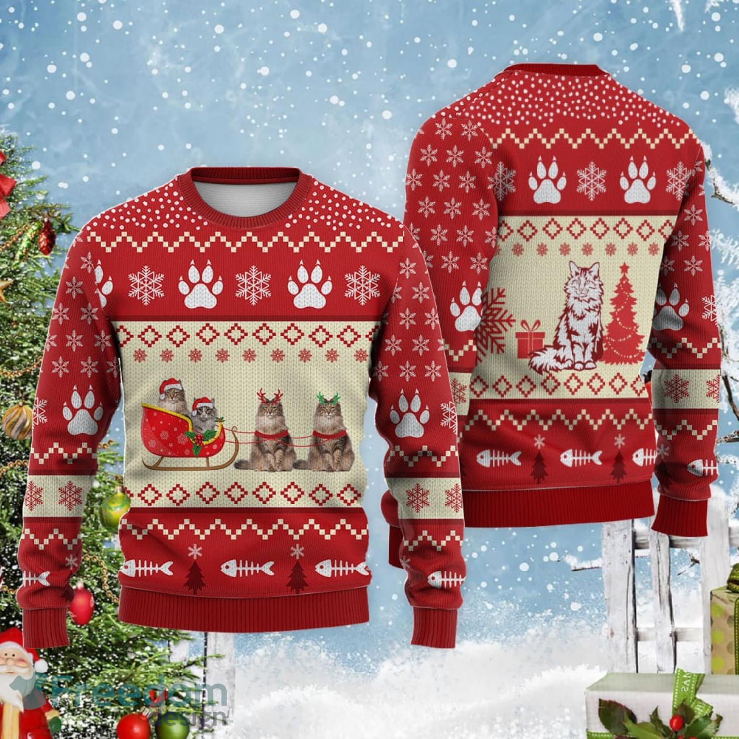 persian cat christmas sweater