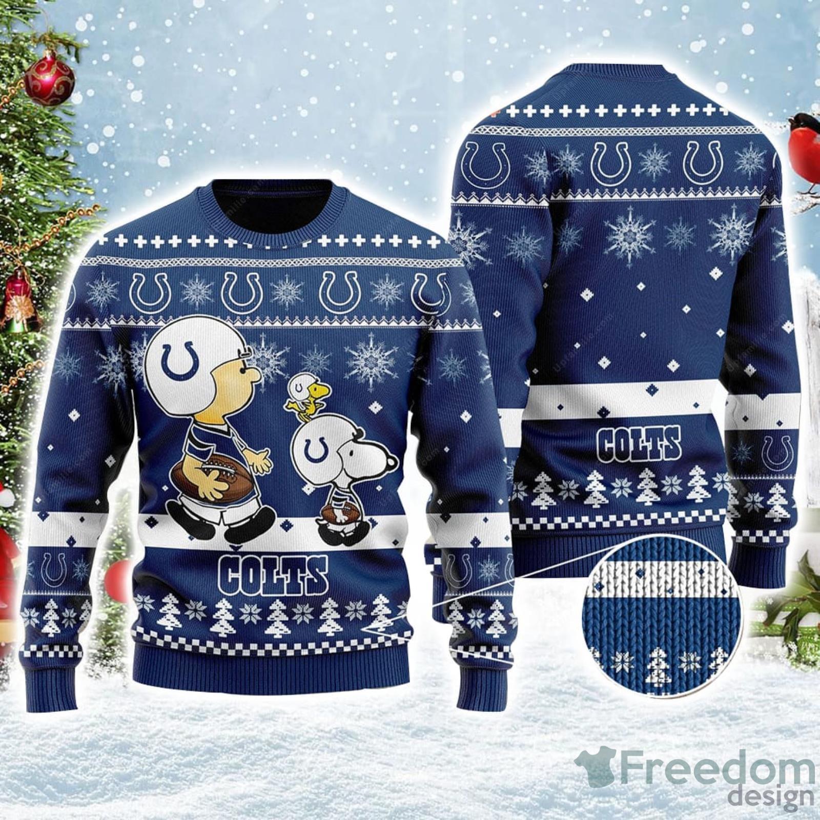 Indianapolis Colts Dog Family Holiday Ugly Sweater, Size: M