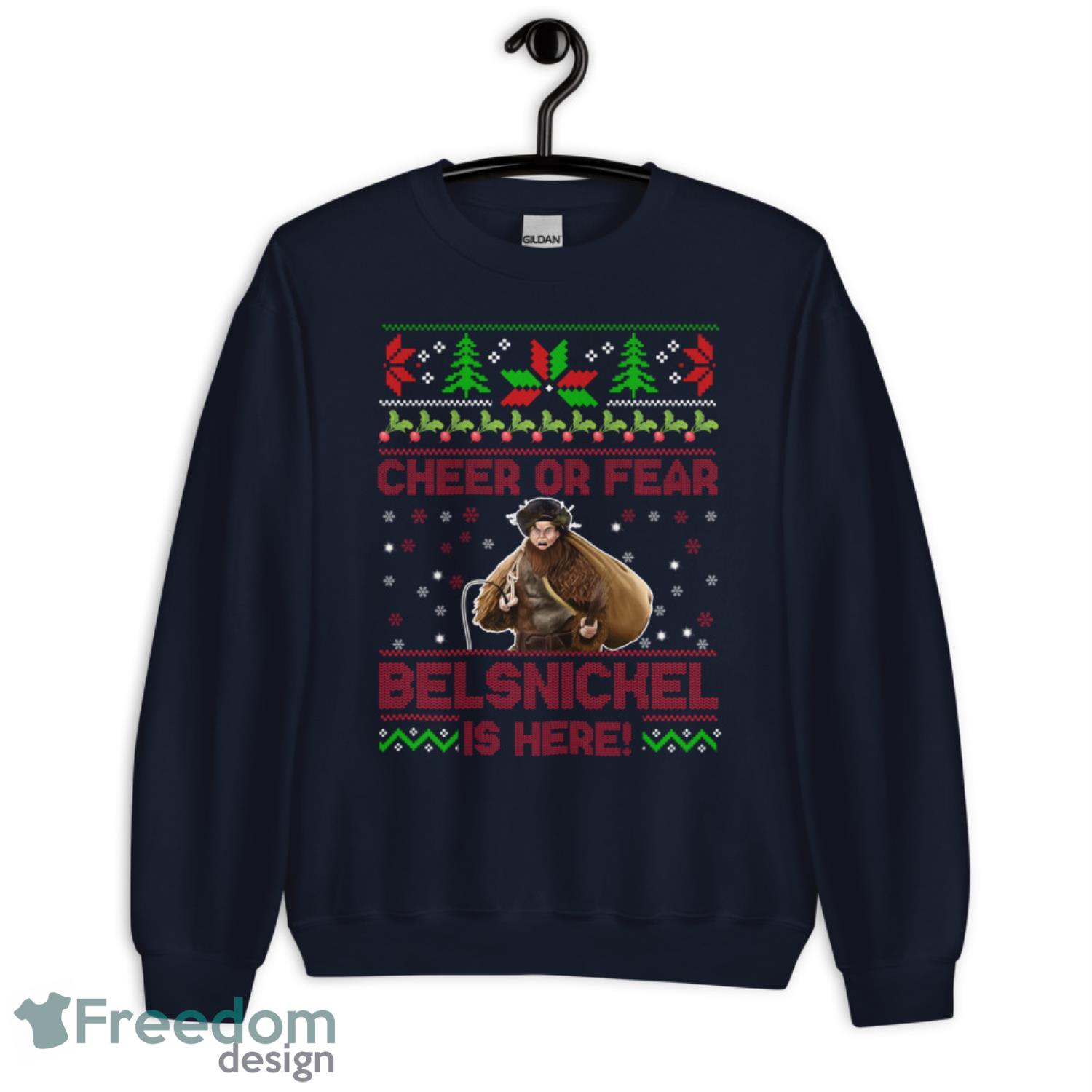 Cheer Or Fear Belsnickel Is Here Christmas Sweater - G185 Crewneck Sweatshirt-1