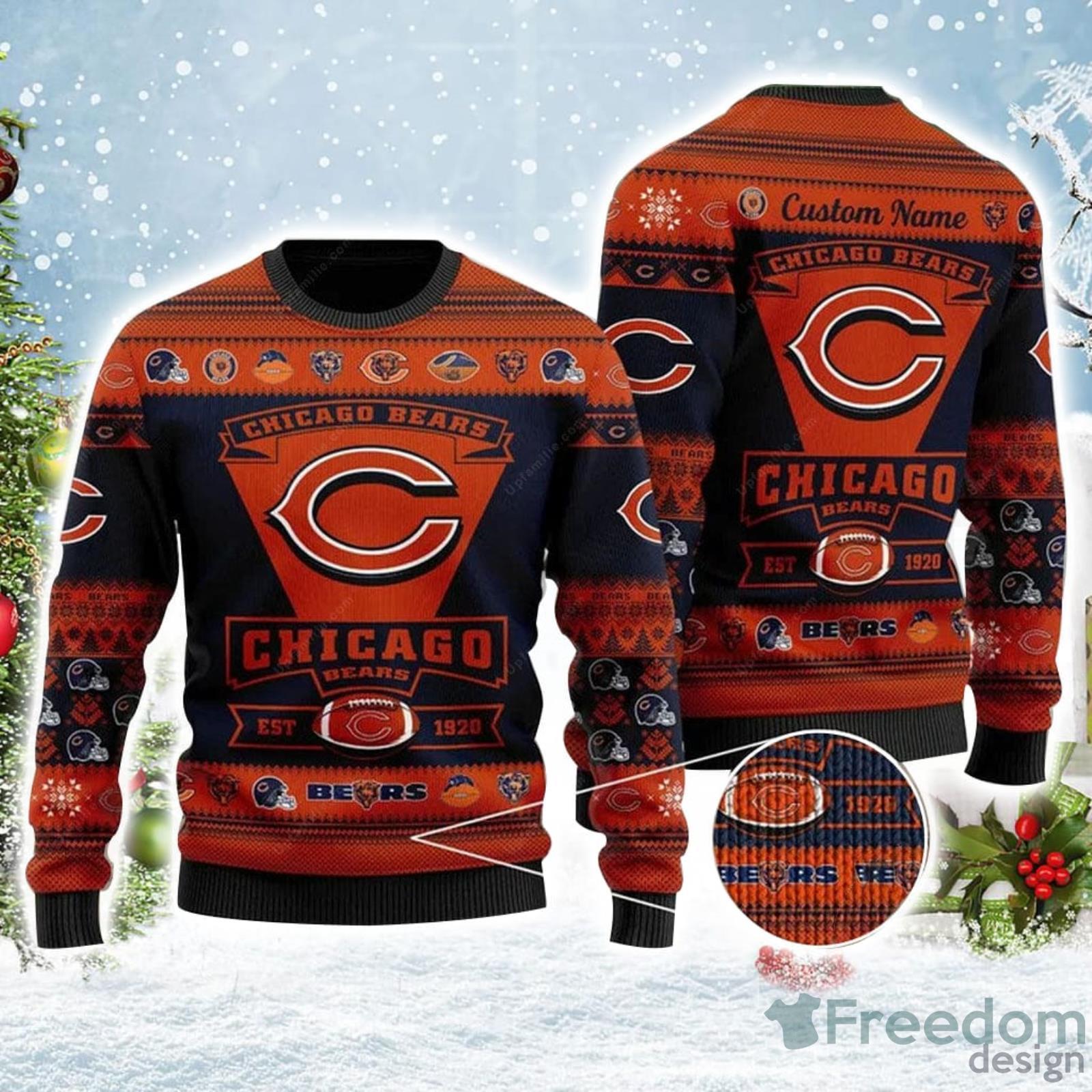 Chicago Bears NFL Christmas Ornament Custom Name For Fans