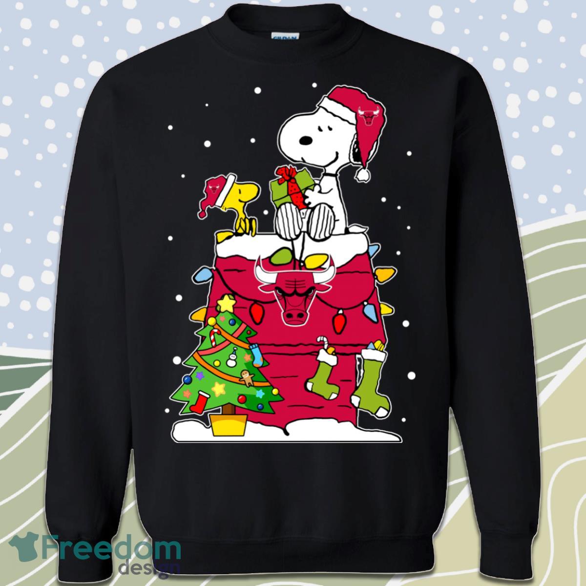 Chicago Bulls Snoopy Ugly Christmas Sweatershirt Product Photo 1