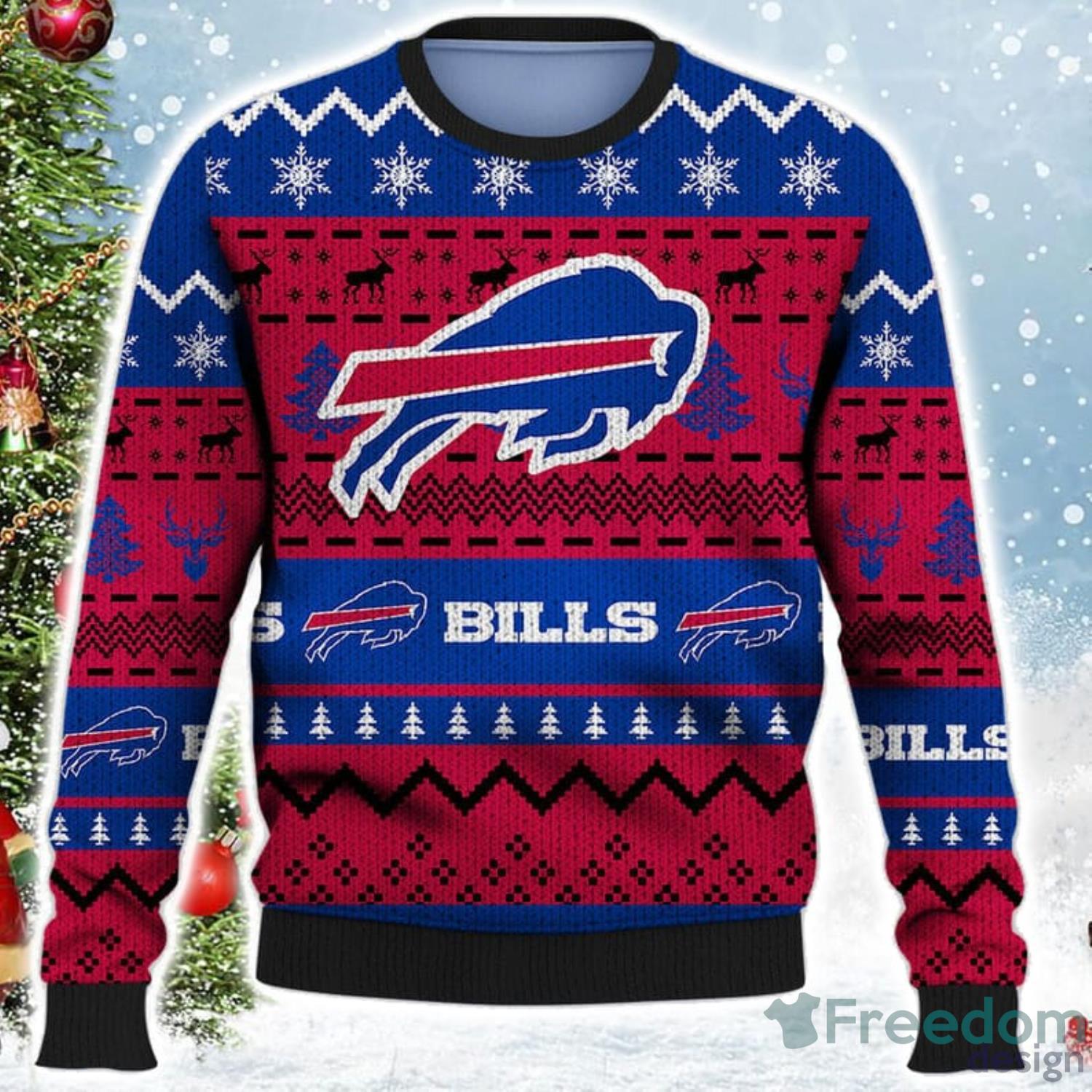 Buffalo Football Buffalo Bills Ugly Christmas Sweater Pullover 