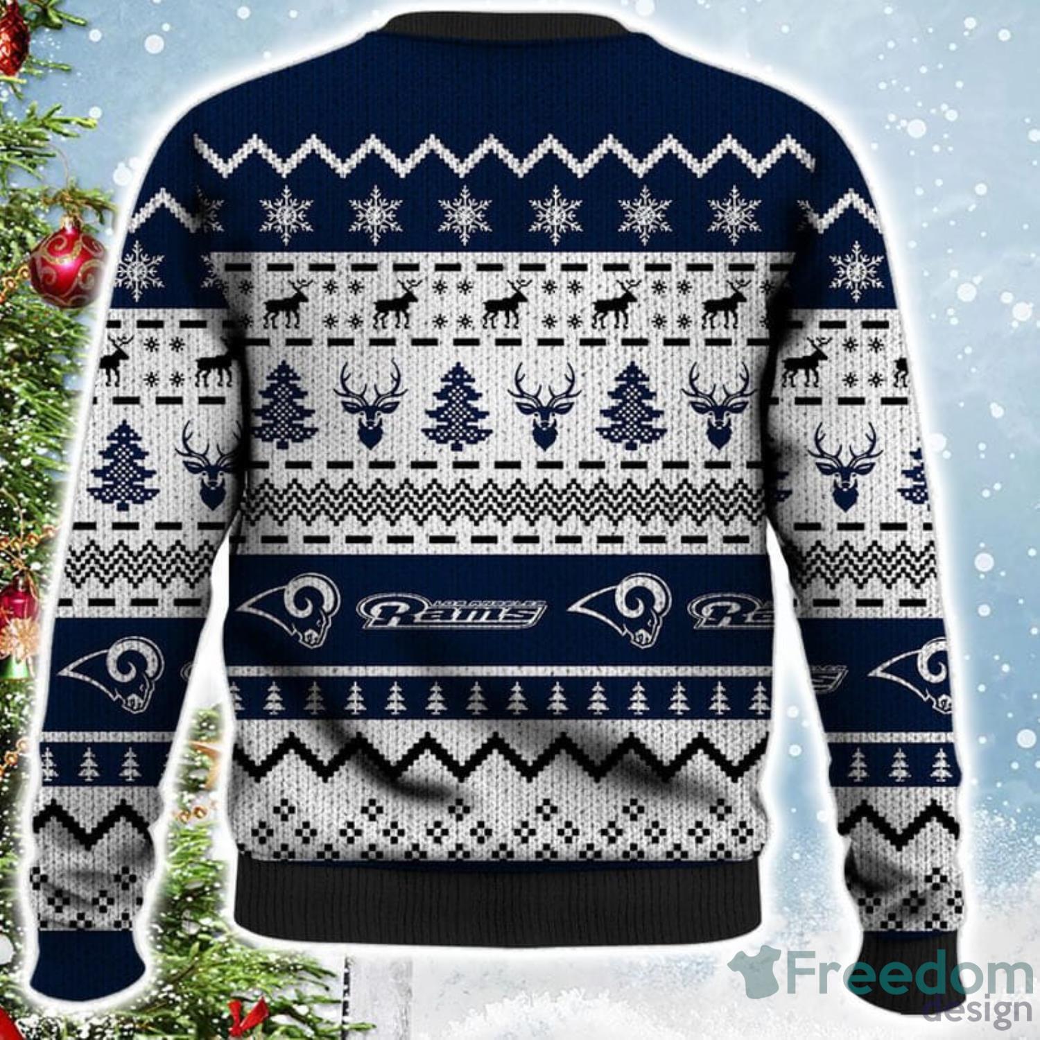 Merry Christmas Snow Pattern Funny Cute Los Angeles Rams Ugly