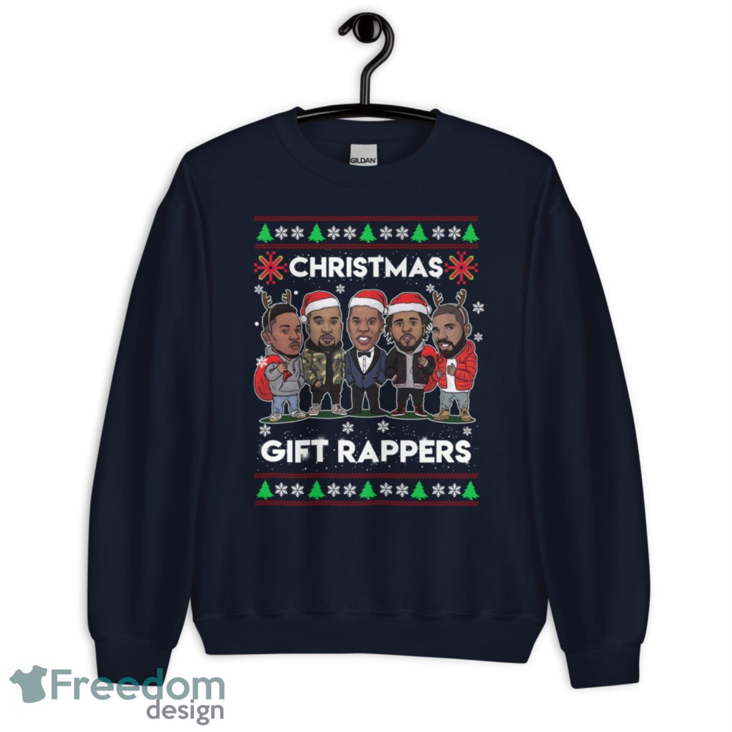 Christmas Gift Rappers Christmas Sweater - G185 Crewneck Sweatshirt-1