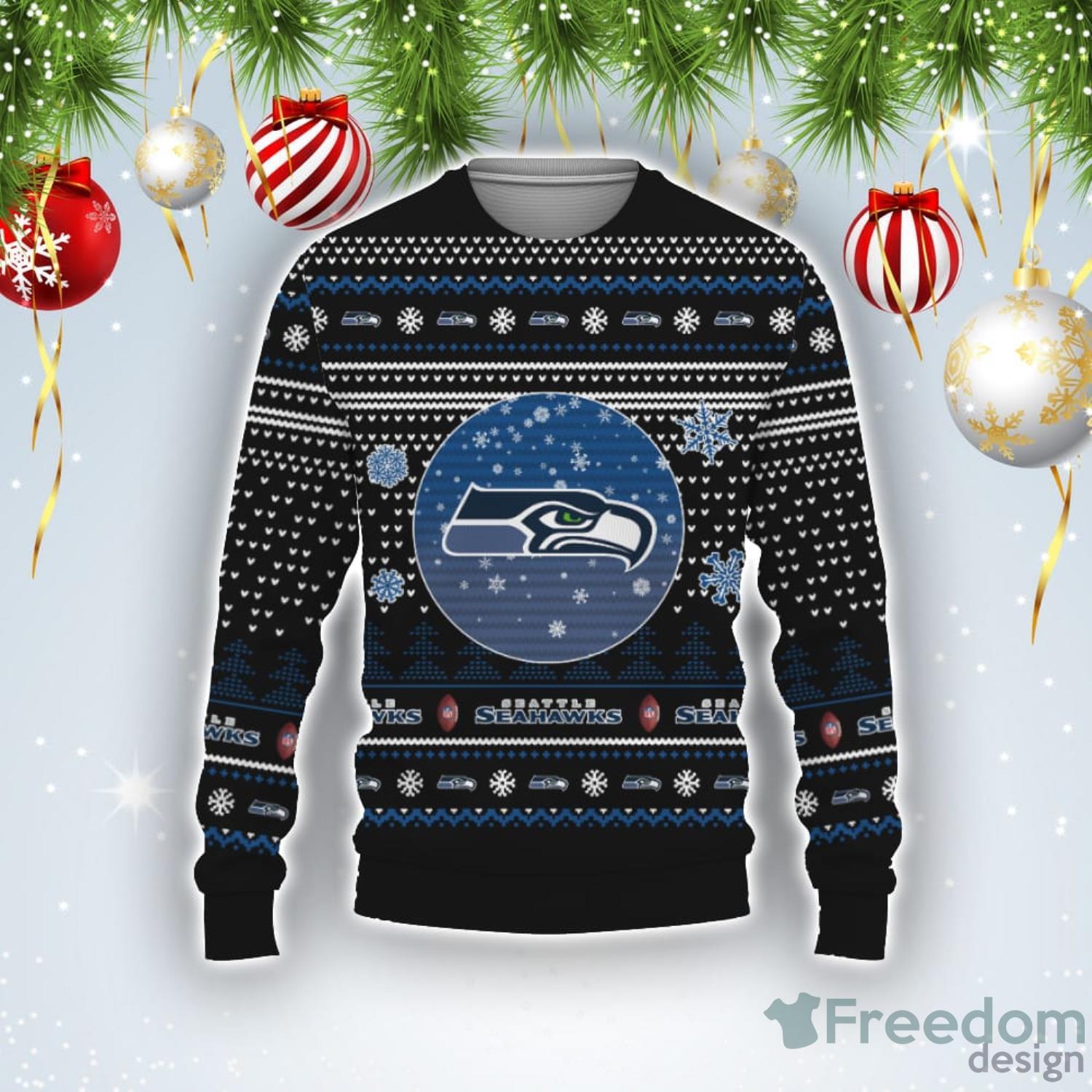 Christmas Gift Seattle Seahawks Ugly Christmas Sweater - Freedomdesign