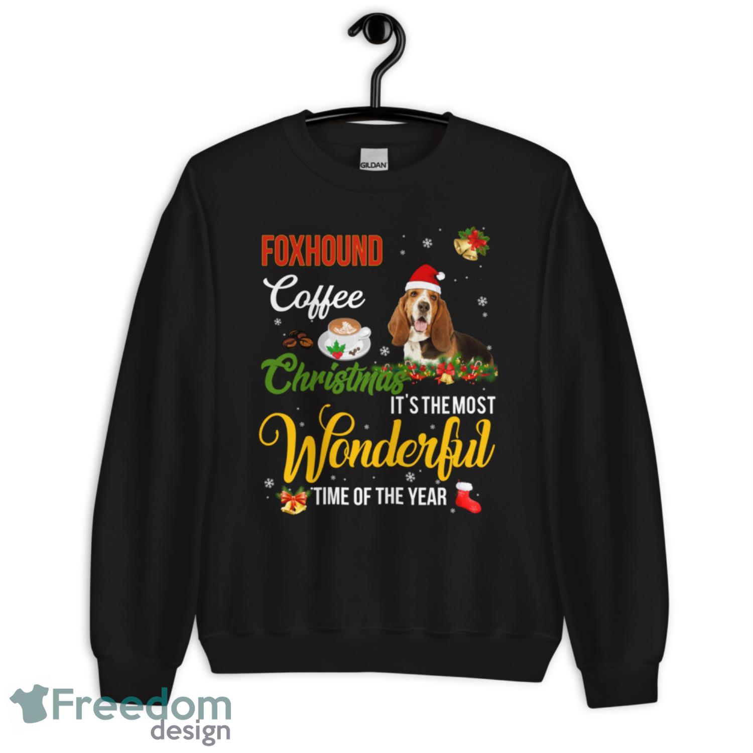 Coonhound Coffee Christmas Its The Most Wonderful Time Of The Year Christmas Sweatshirt - G185 Crewneck Sweatshirt