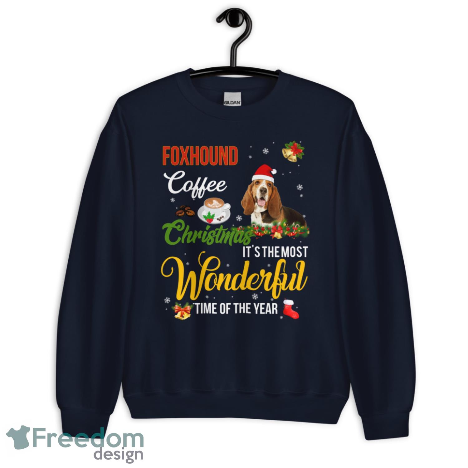 Coonhound Coffee Christmas It's The Most Wonderful Time Of The Year Christmas Sweatshirt - G185 Crewneck Sweatshirt-1