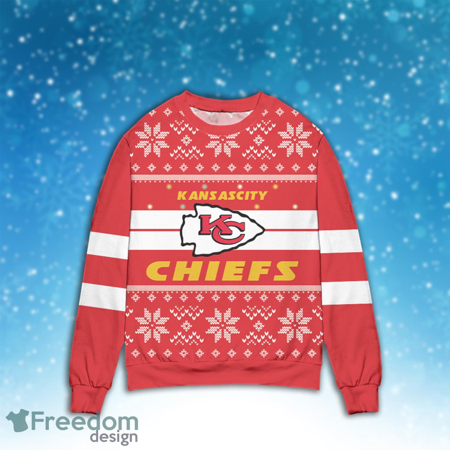 Custom Name And Number NFL Kansas City Chiefs Christmas Sweater Gift For Fans