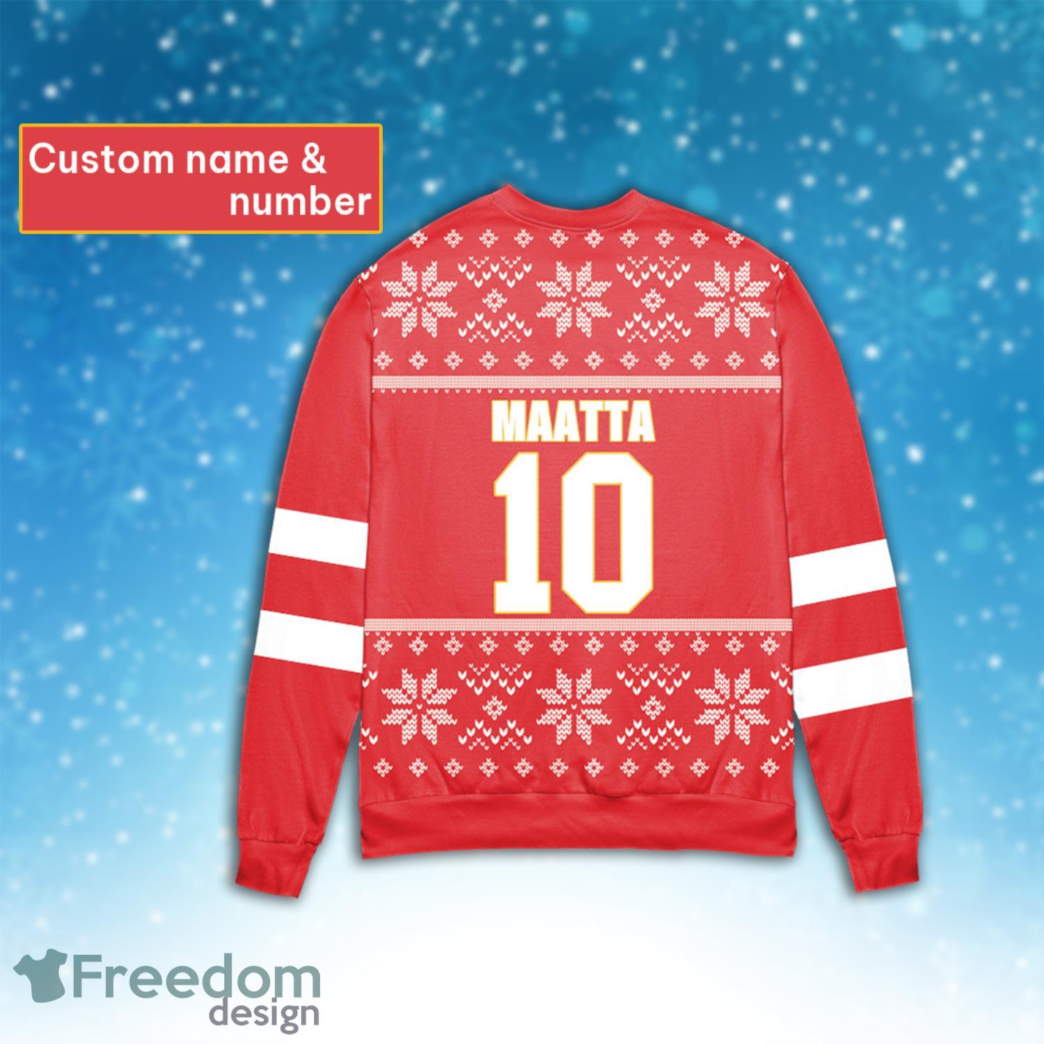 Custom Name And Number NFL Kansas City Chiefs Christmas Sweater Gift For Fans