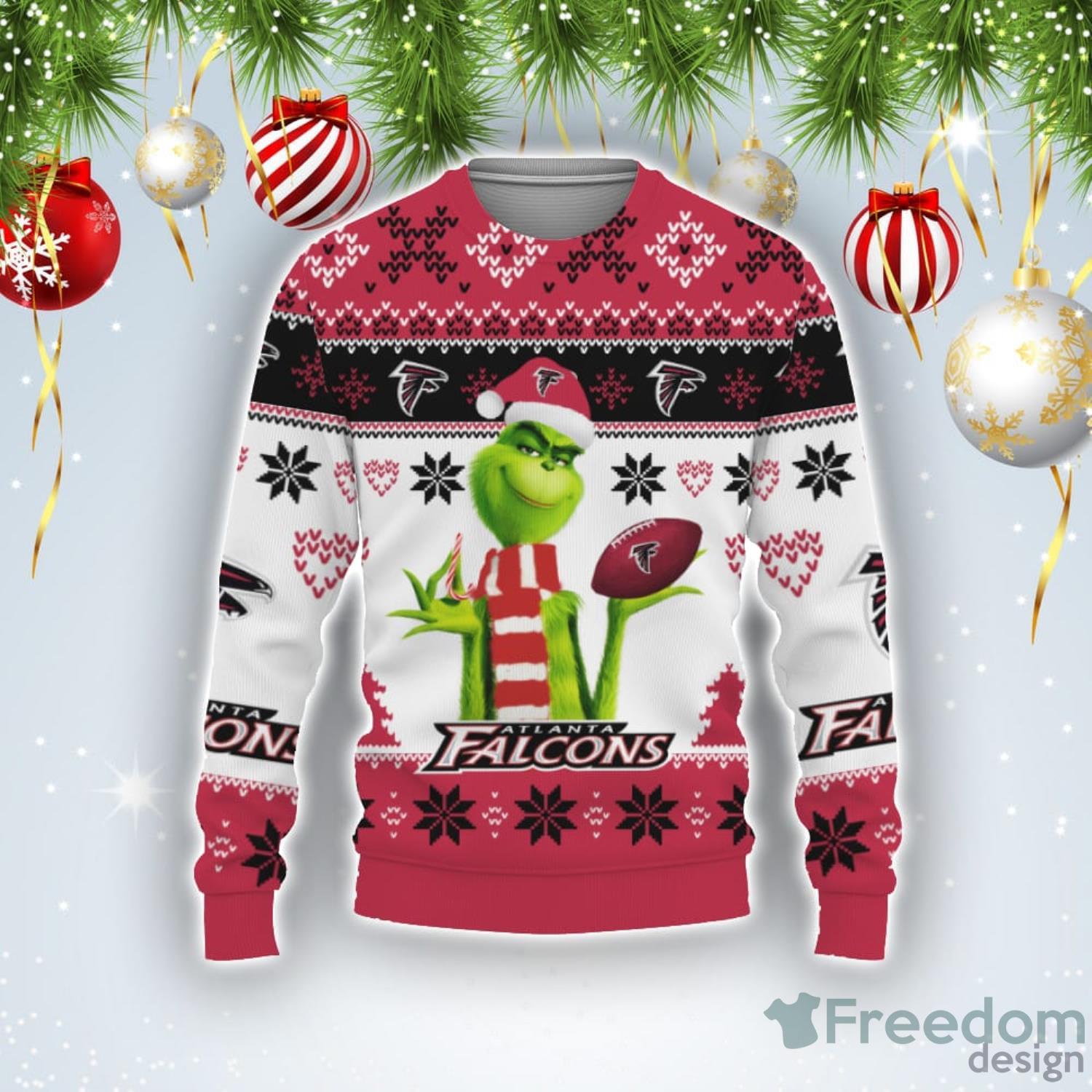 Cute Grinch American Football Atlanta Falcons Ugly Christmas Sweater For  Fans