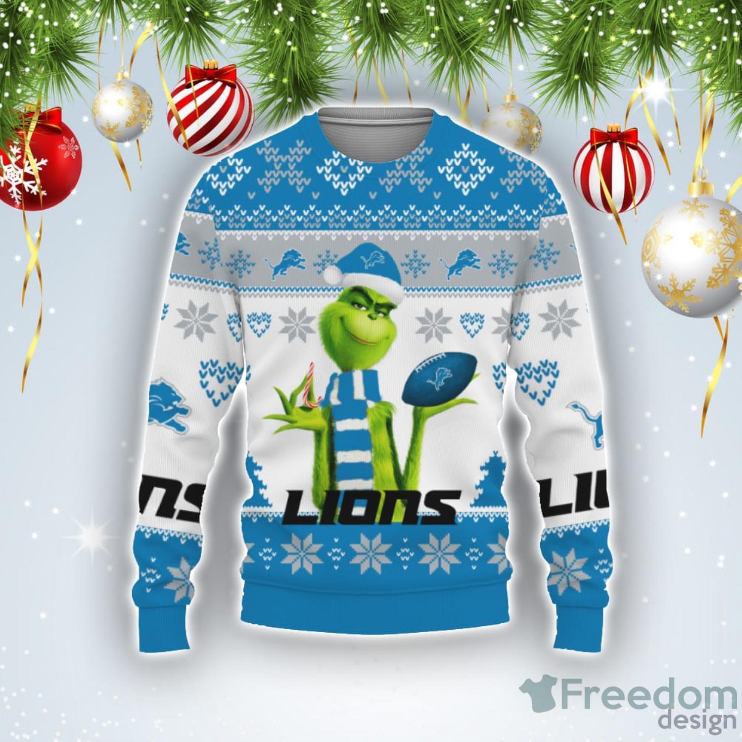 Cute Grinch American Football Denver Broncos Ugly Christmas Sweater For Fans