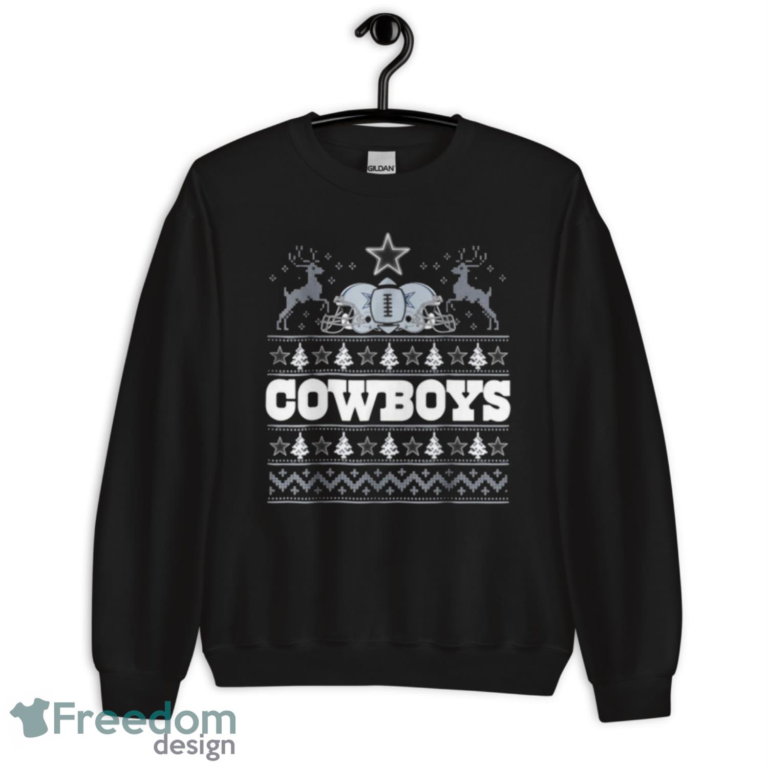 Dallas Cowboy Knitting Pattern Christmas Ugly Sweater T-Shirt Product Photo 1