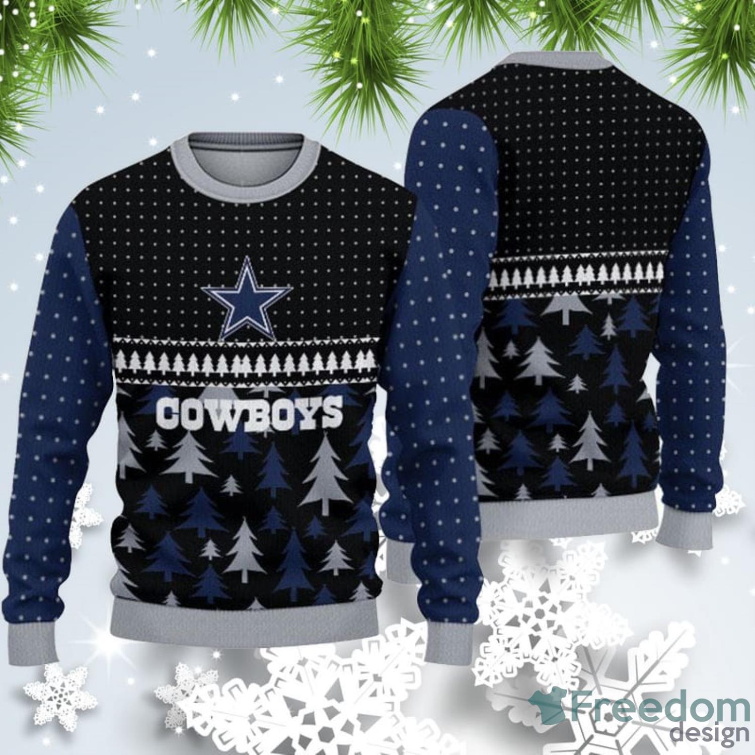 Dallas Cowboys Snowflakes Pattern Ugly Christmas Sweater