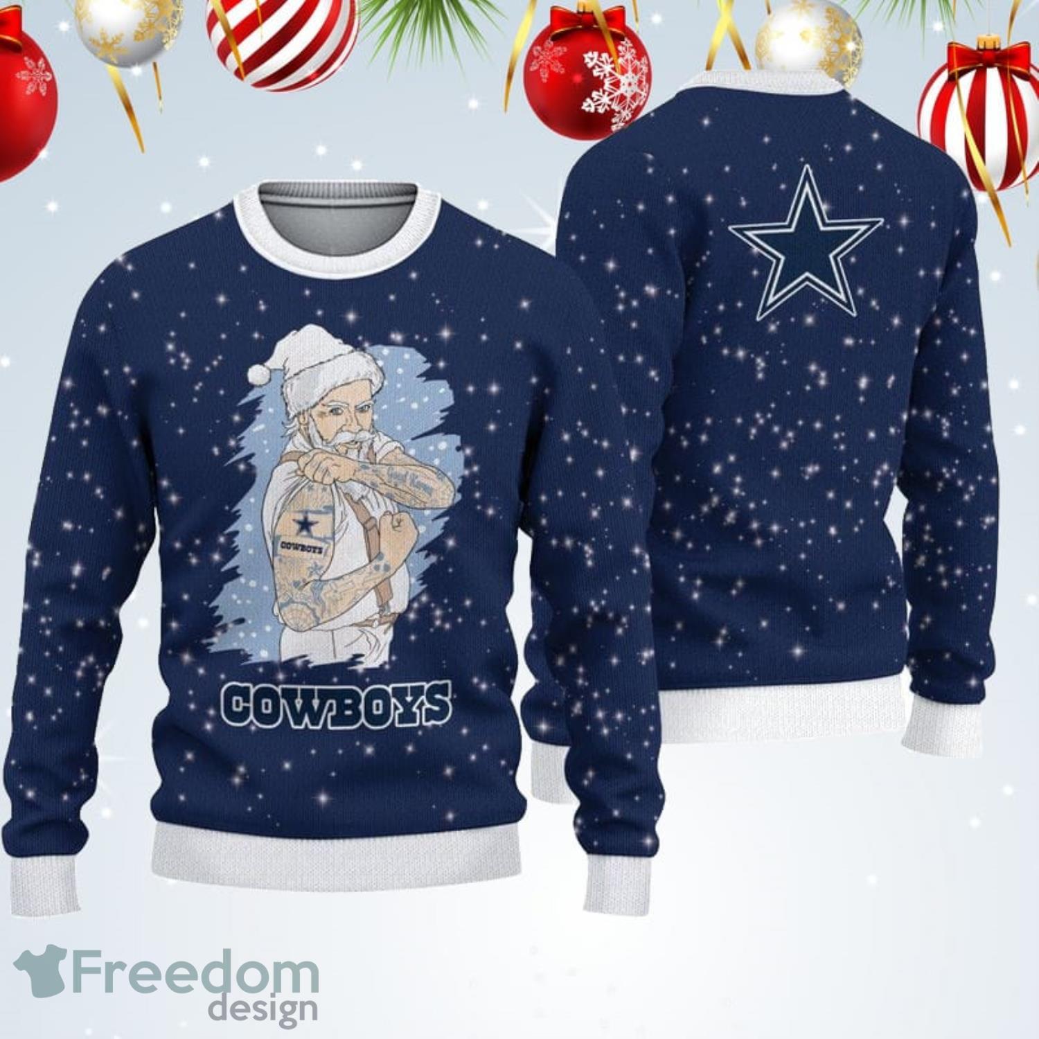 Denver Broncos Christmas Santa Claus Ugly Christmas Sweater - Freedomdesign