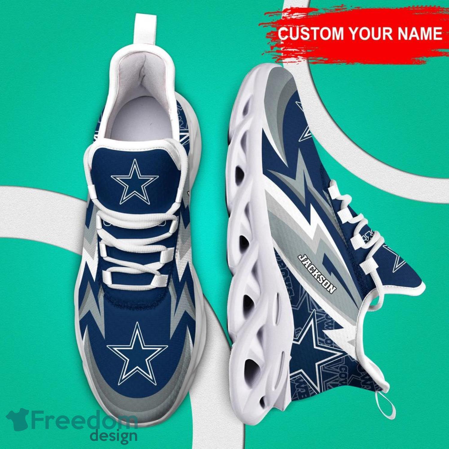 Dallas Football Cowboys Max Soul Sneakers Running Sport Shoes Custom Name -  Freedomdesign