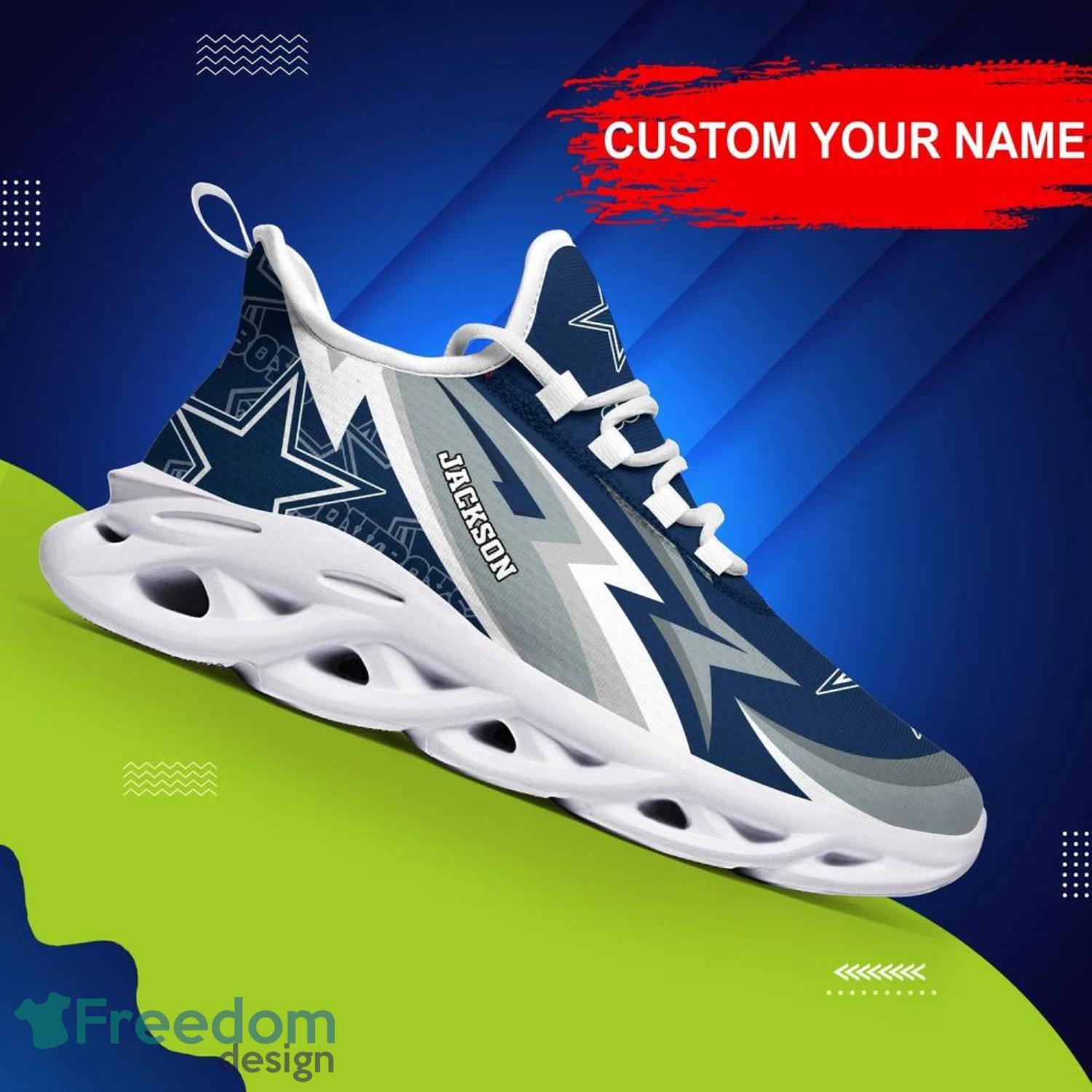 Dallas Cowboys Max Soul Sneakers Custom Name Running Shoes For Fans -  Freedomdesign