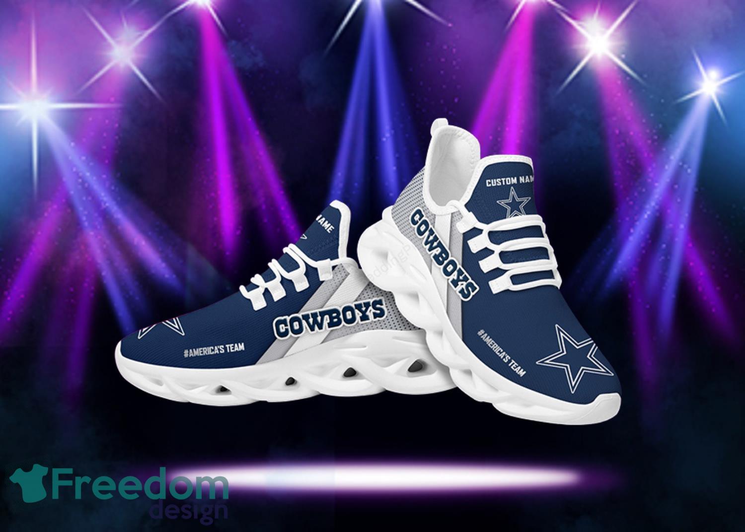 Dallas Cowboys NFL Max Soul Shoes Personalized Name Product Photo 1