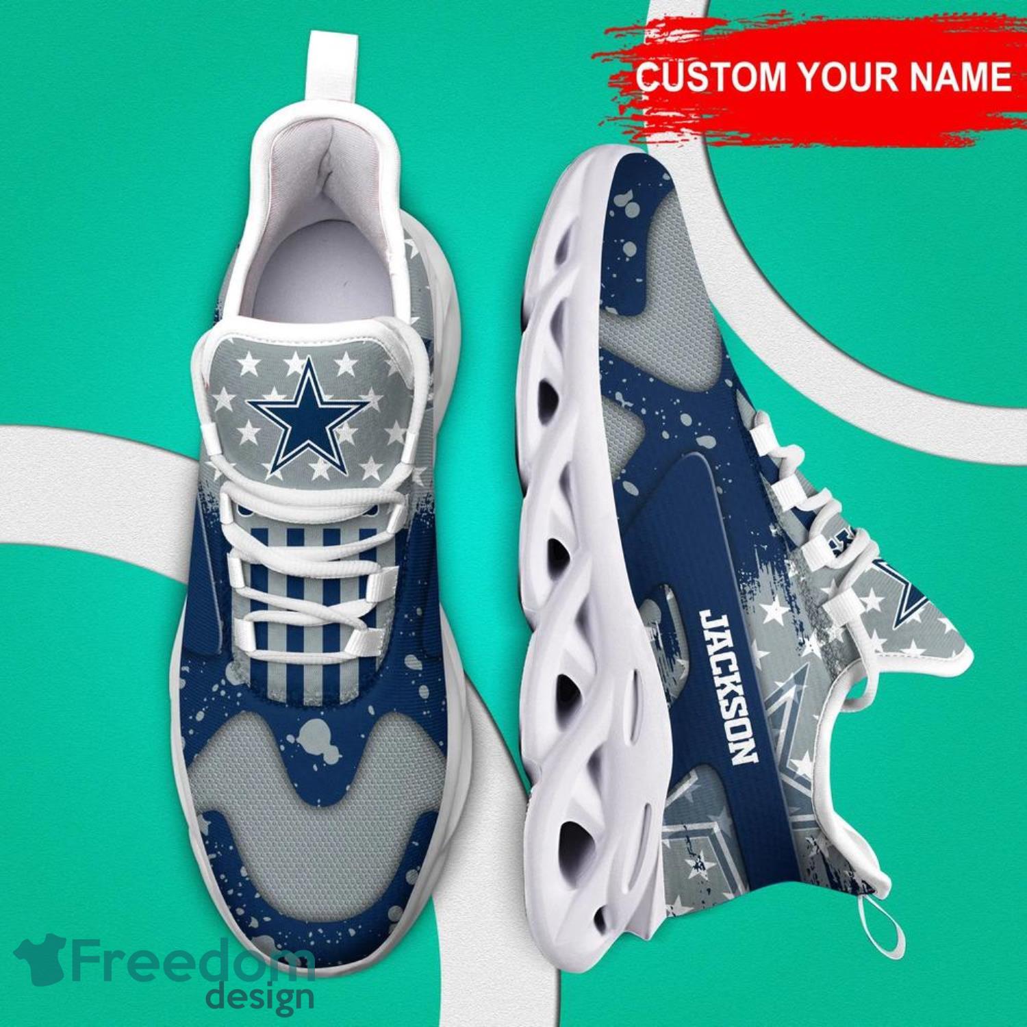 Dallas Cowboys Football Team Max Soul Shoes New Sneakers For Fans