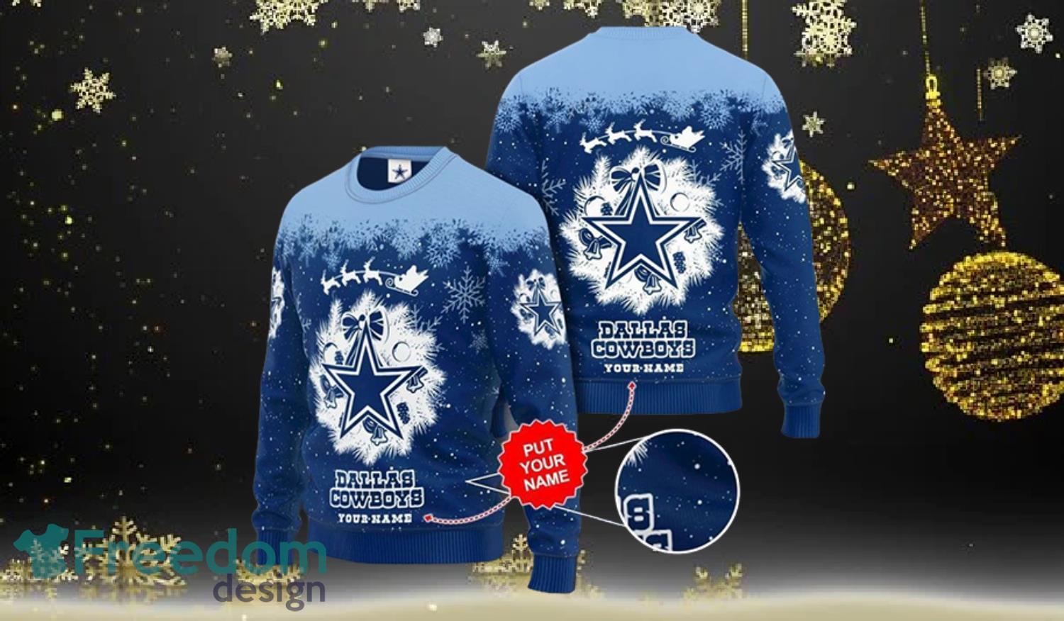 Dallas Cowboys PersonalIzed All Over Print Ugly Sweater Product Photo 1
