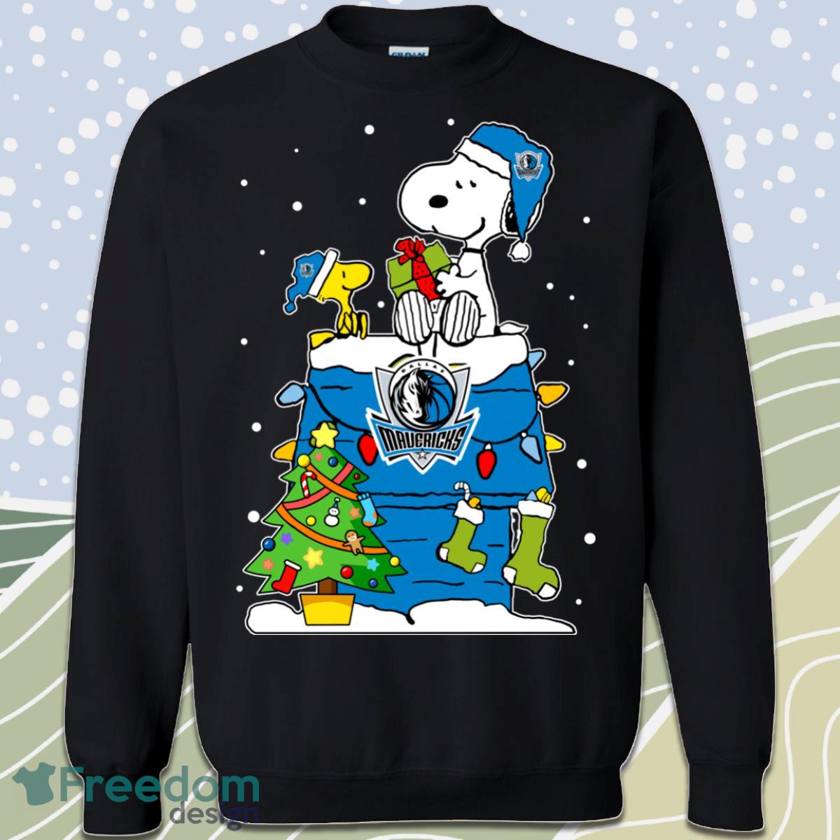 Dallas Mavericks Snoopy Ugly Christmas Sweatshirt Product Photo 1