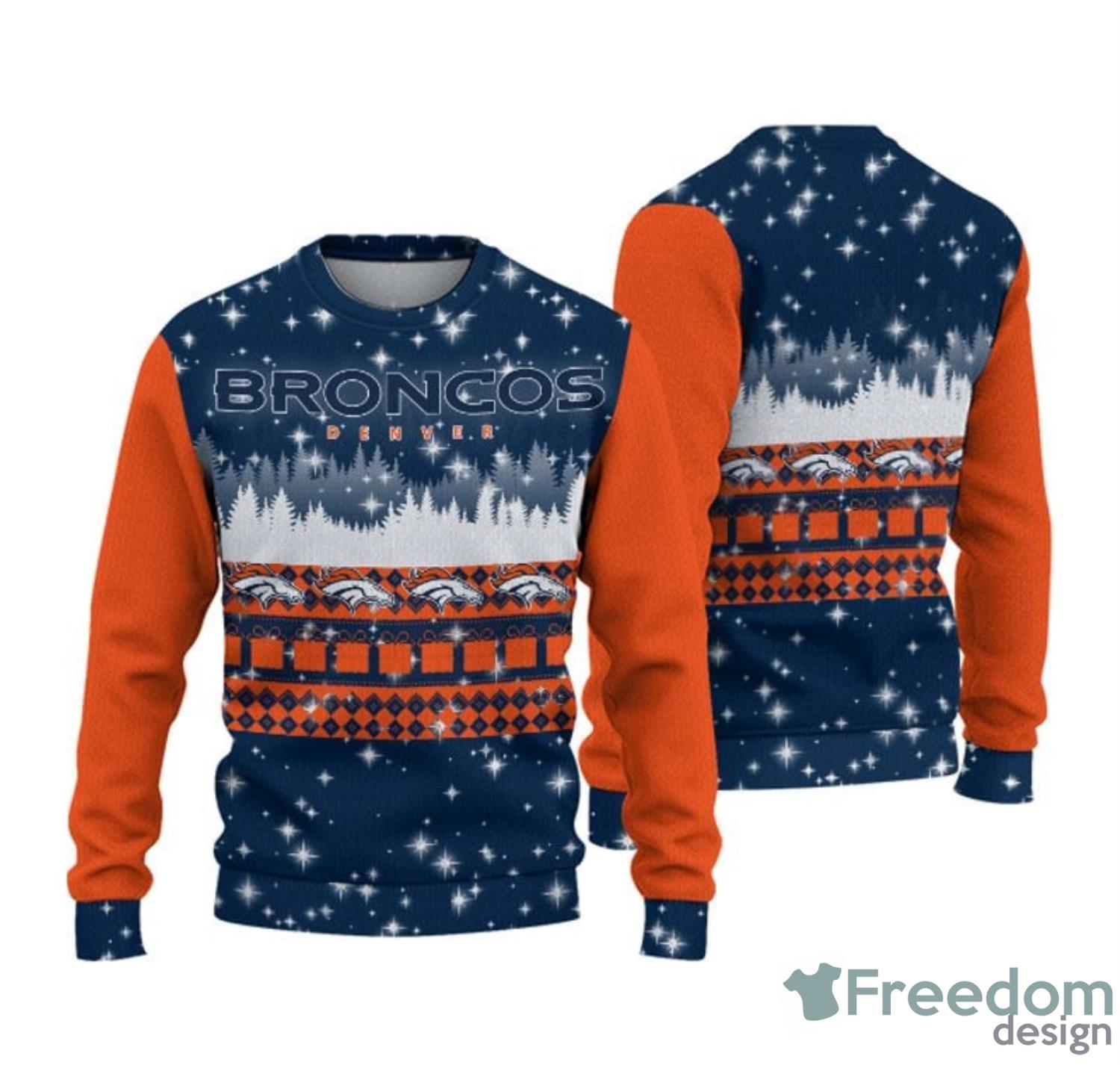 Dallas Cowboys Christmas Forrest Pattern Ugly Christmas Sweater - Limotees