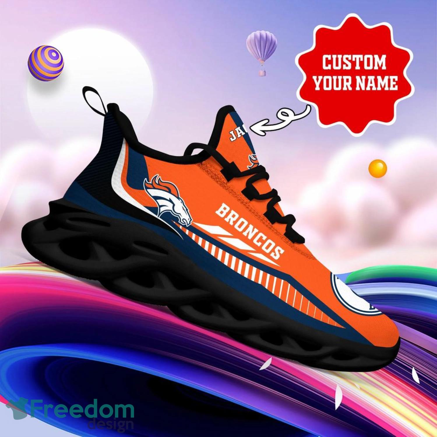 Denver Broncos NFL Custom Name Gift For Fans AOp Max Soul Shoes