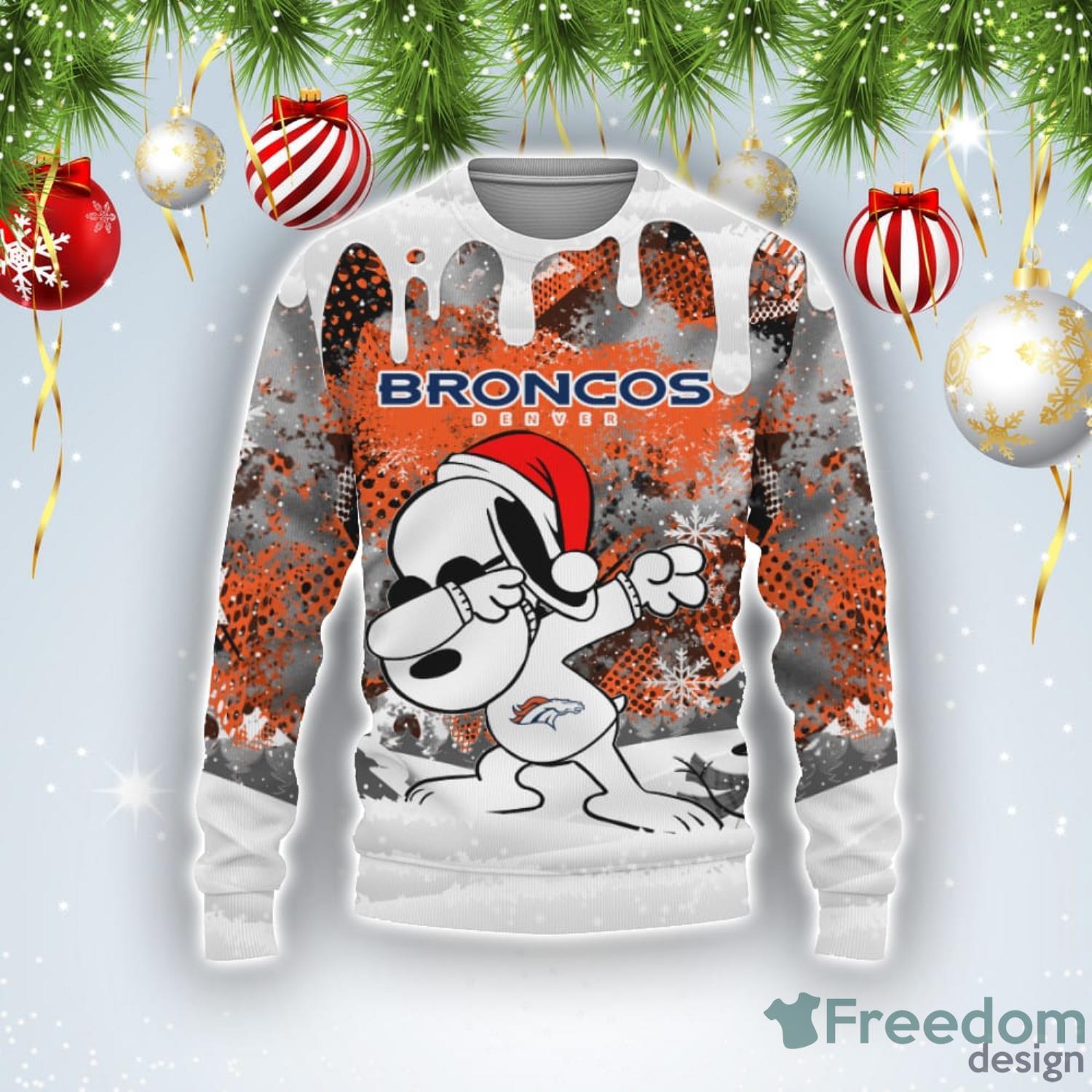 Denver Broncos Baby Yoda Ugly Christmas Sweater