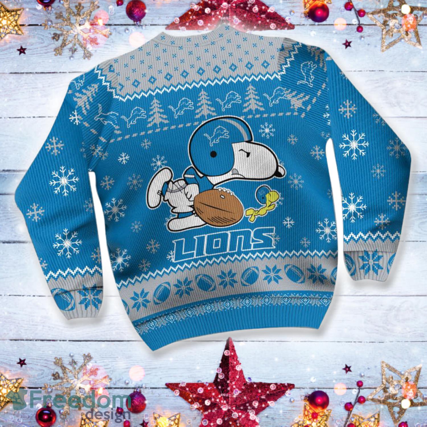 Detroit Lions Snoopy NFL Christmas Ugly Sweater Gift For Fans -  Freedomdesign