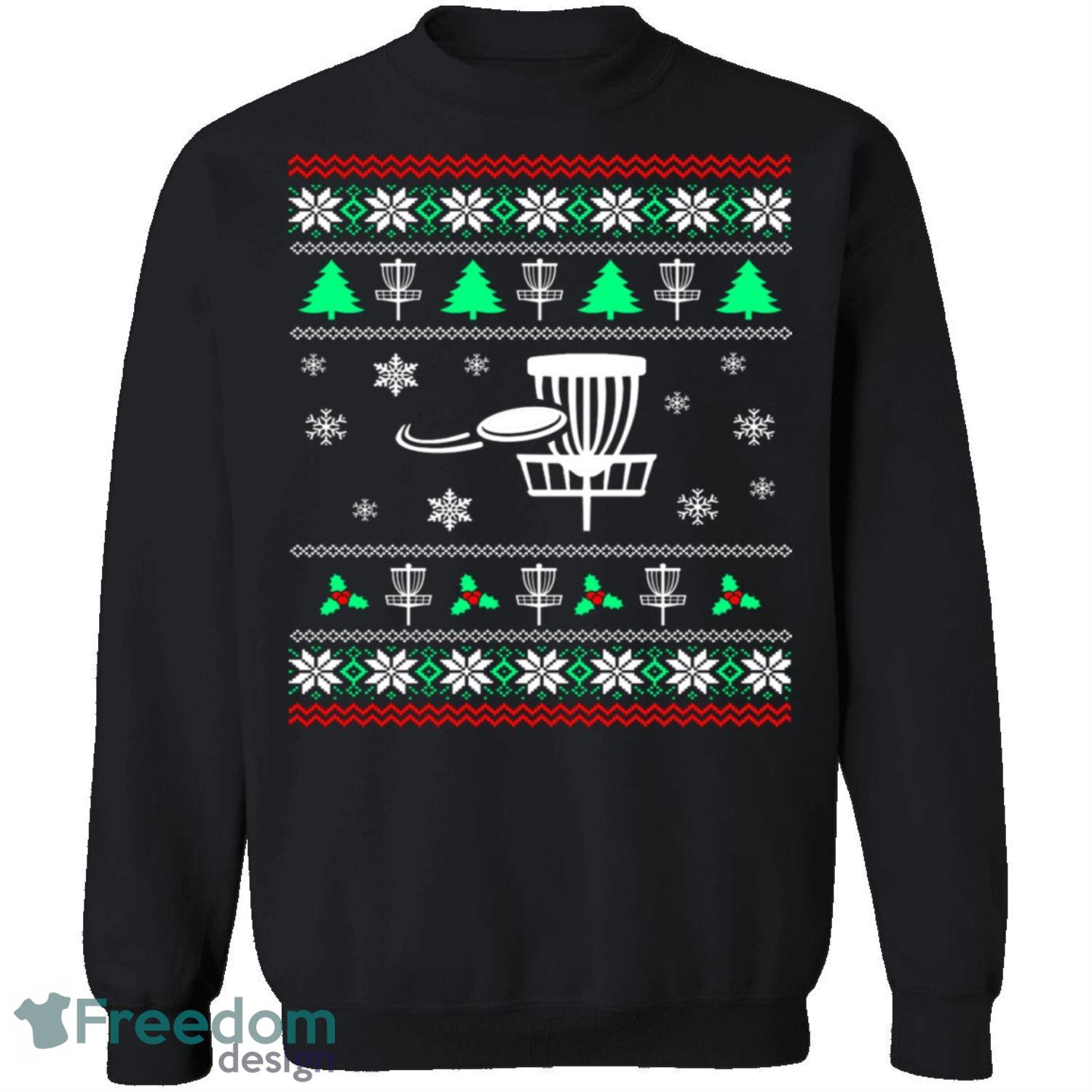 Disc Golf Knitting Pattern Ugly Christmas Sweatshirt - disc-golf-knitting-pattern-ugly-christmas-sweatshirt-1