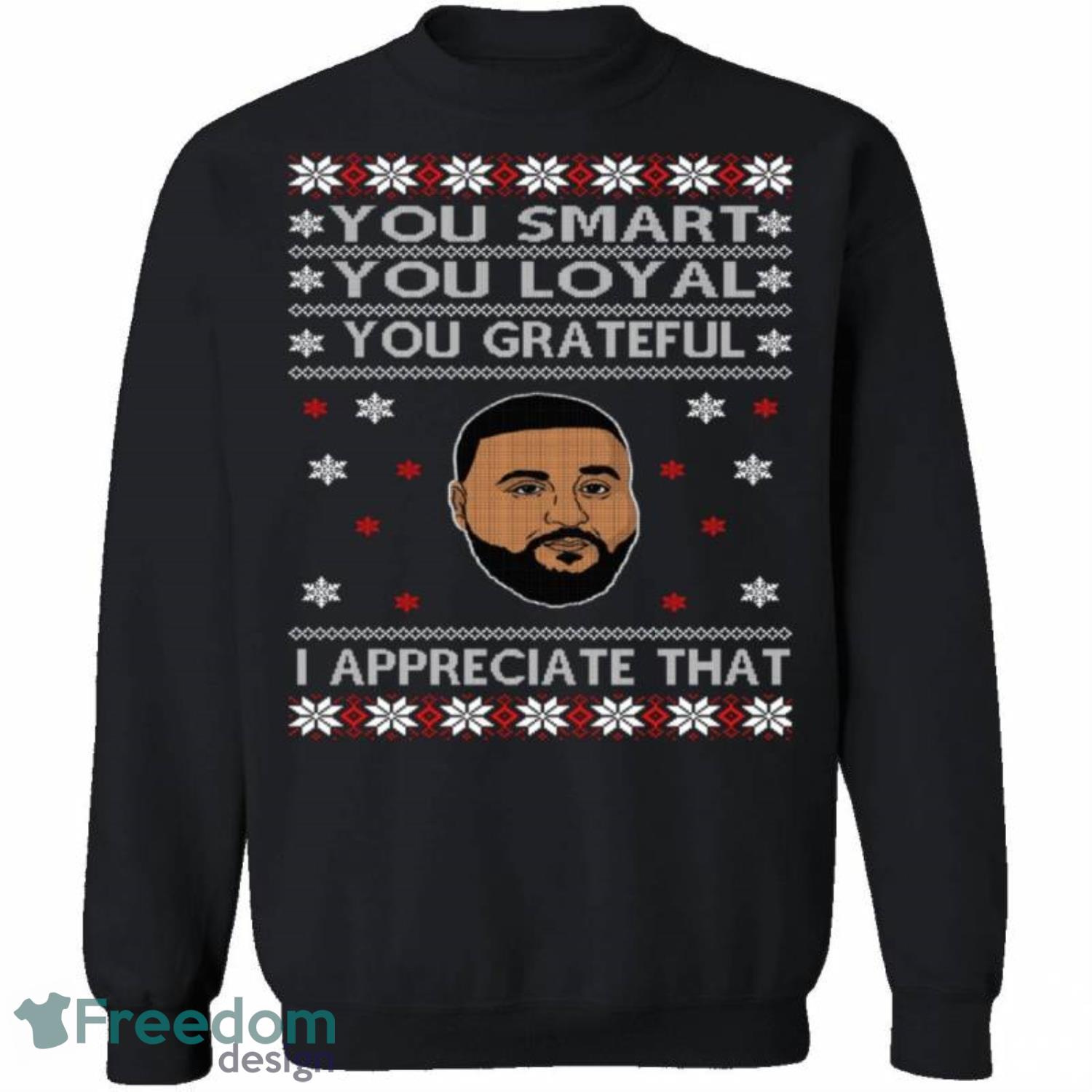 Dj Khaled Knitting Pattern Ugly Christmas Sweatshirt - dj-khaled-knitting-pattern-ugly-christmas-sweatshirt-1