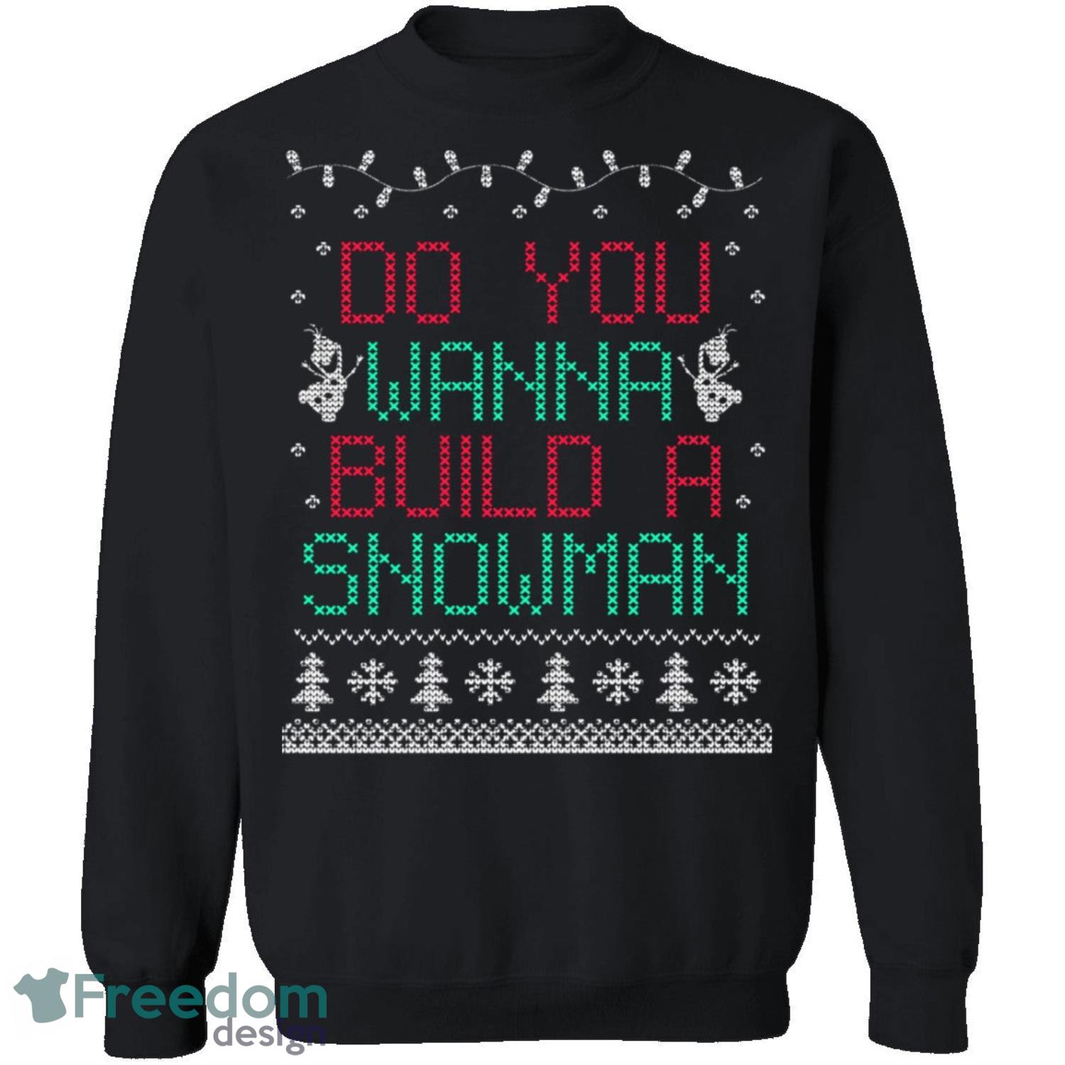 Do You Wanna Build A Snowman Knitting Pattern Ugly Christmas Sweatshirt - do-you-wanna-build-a-snowman-knitting-pattern-ugly-christmas-sweatshirt-2