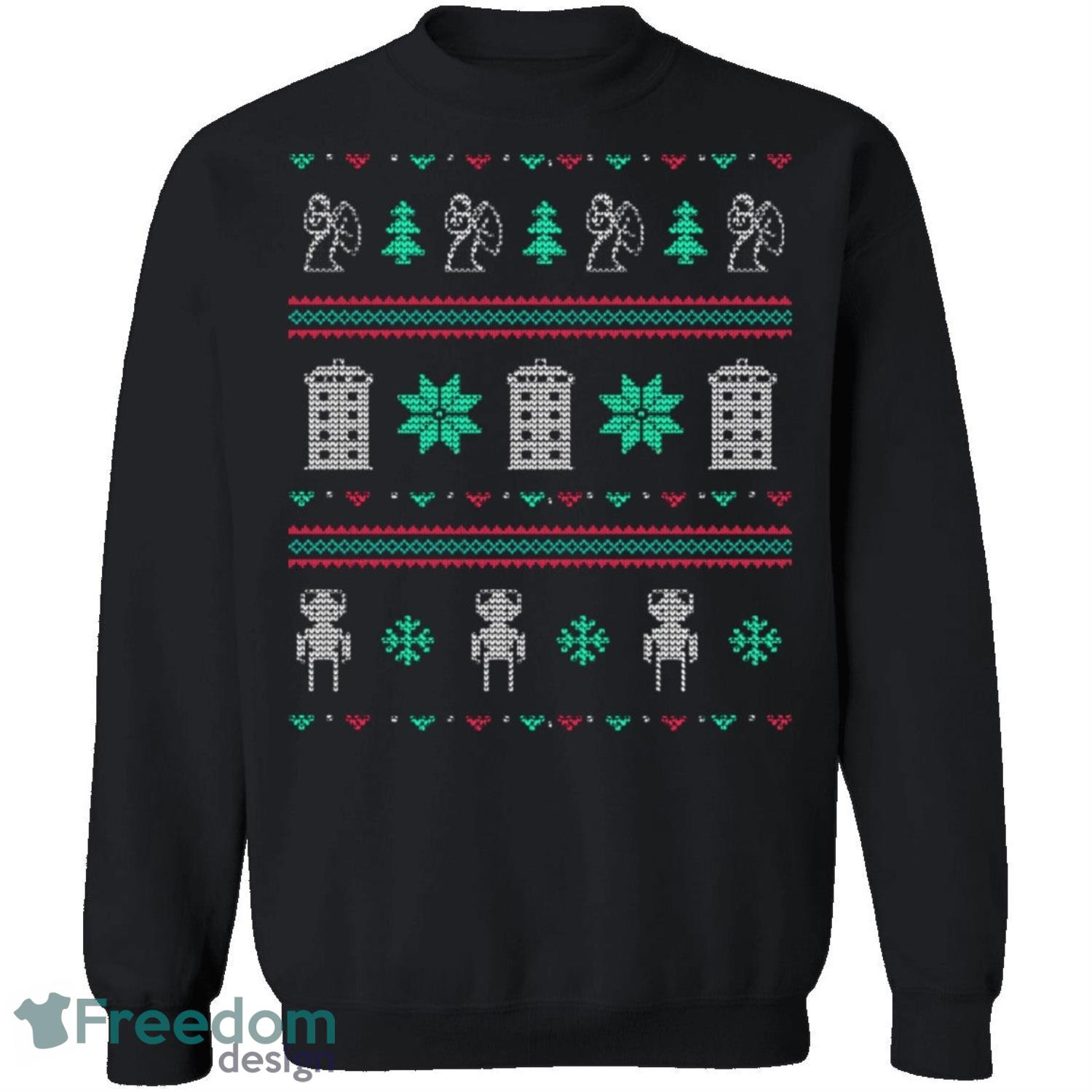 Doctor Who Knitting Pattern Ugly Christmas Sweatshirt - doctor-who-knitting-pattern-ugly-christmas-sweatshirt-1