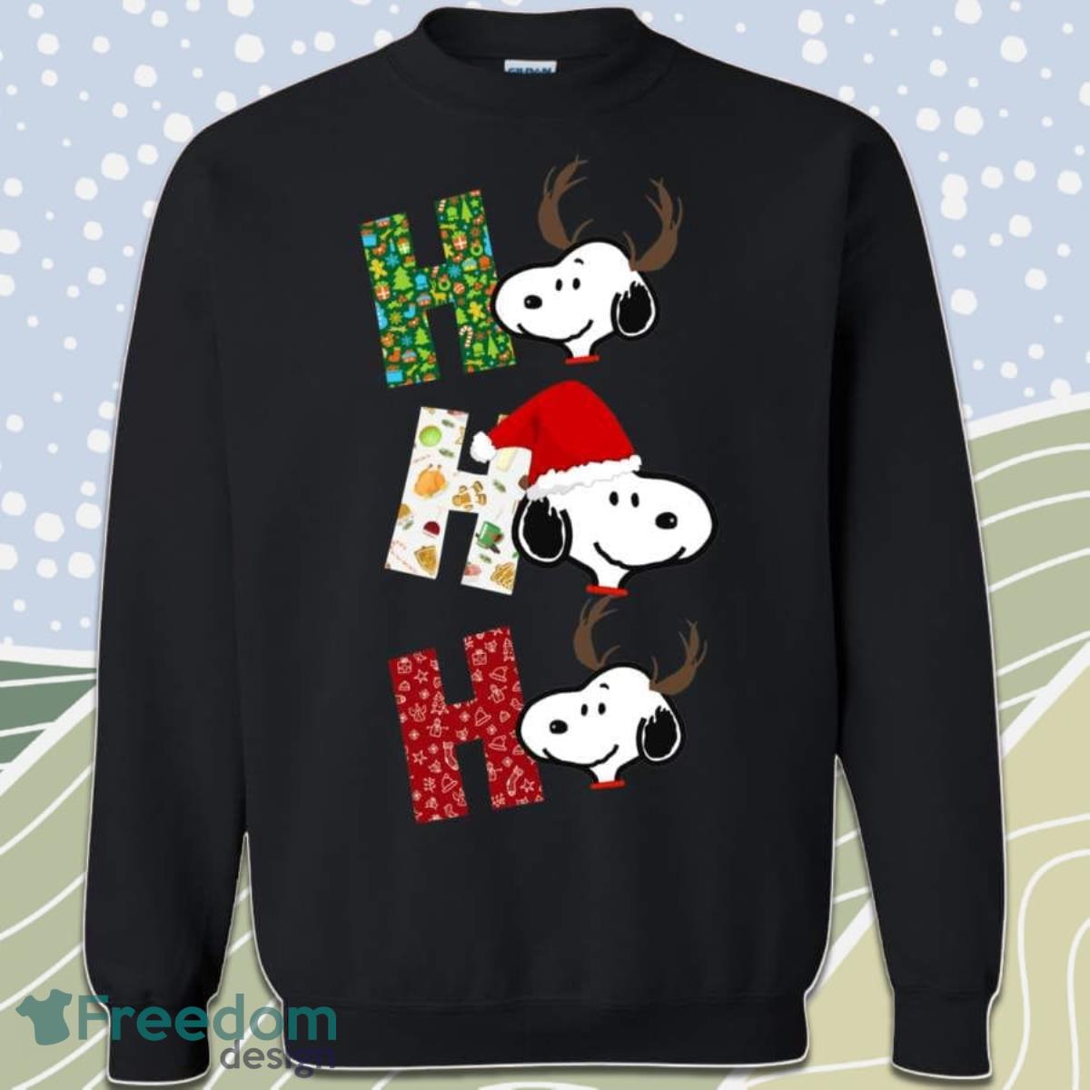Funny Snoopy HO HO HO Merry Christmas Sweatshirt Product Photo 1
