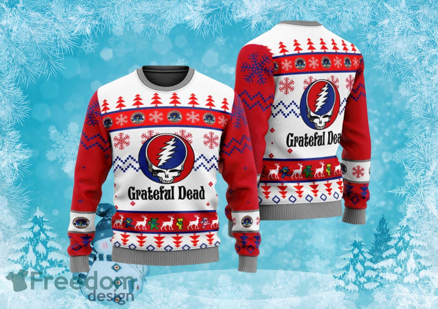 Grateful Dead Ugly Christmas Sweater Full Over Print Product Photo 1