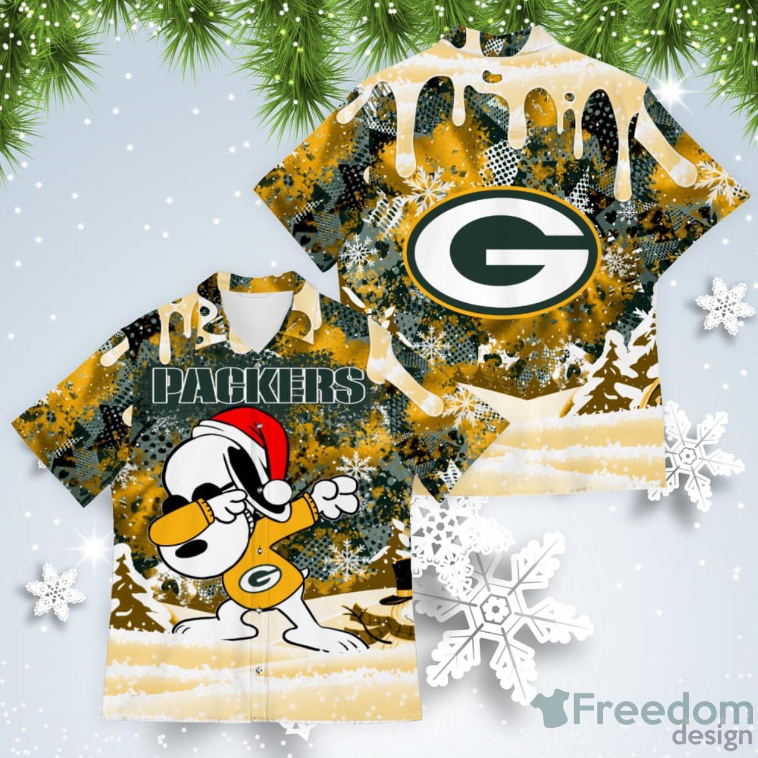 Merry Green Bay Packers Christmas Snoopy Shirt