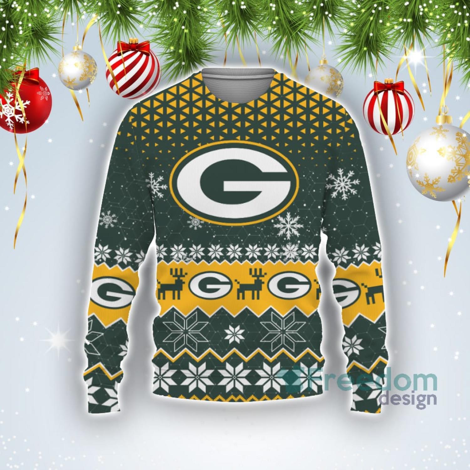 Green Bay Sports Football American Ugly Christmas Sweater - Freedomdesign