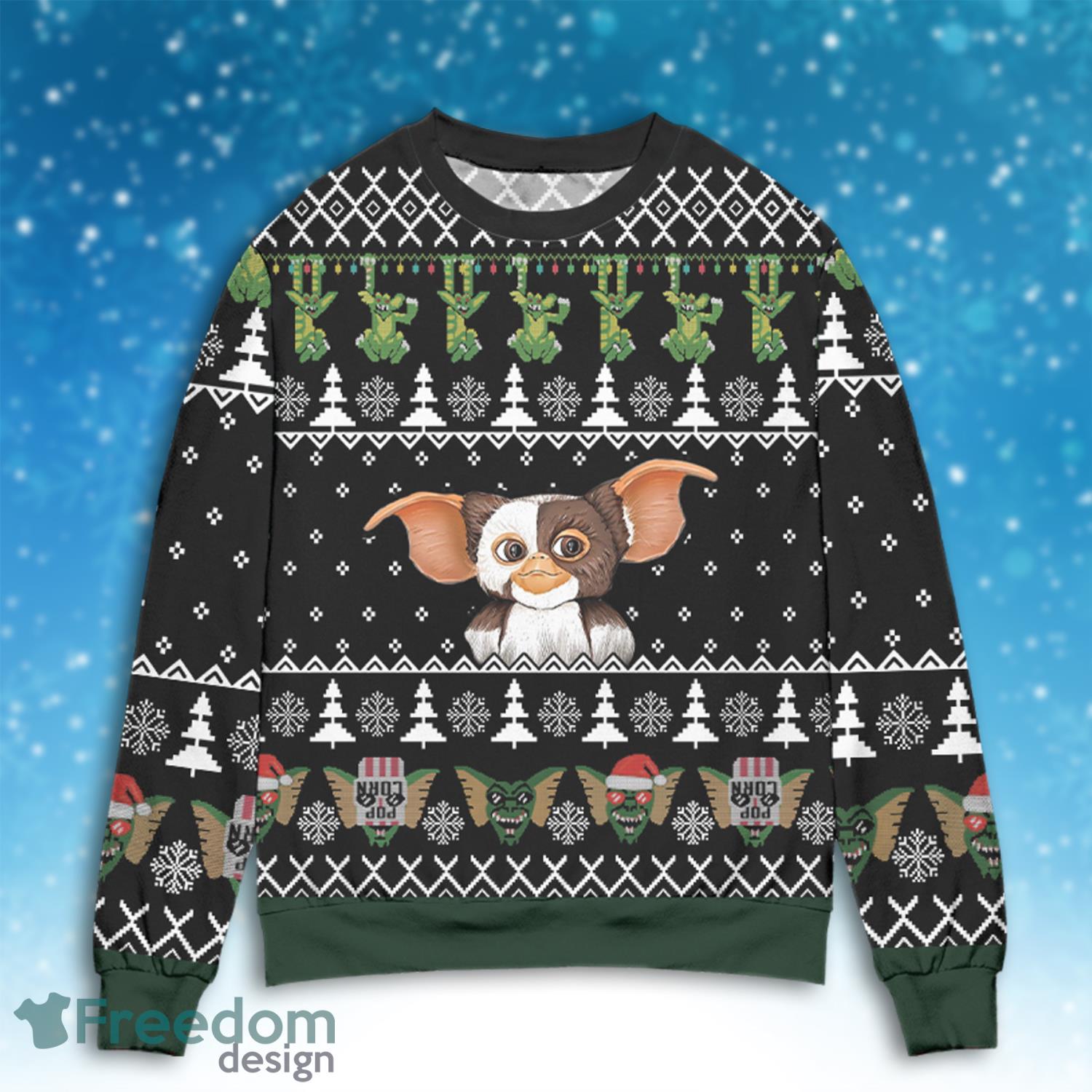 Gremlins 3D Printed Christmas Ugly Sweater
