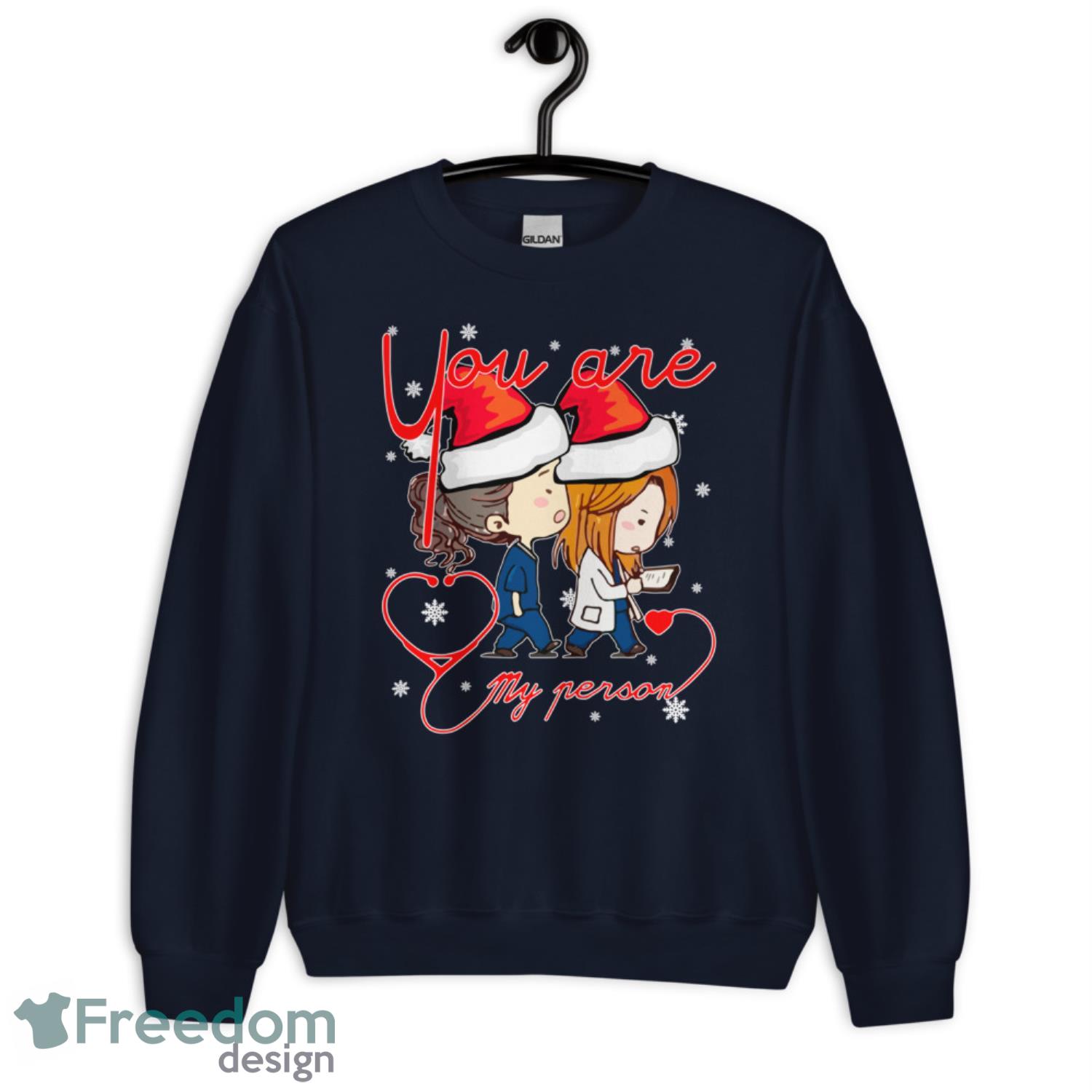 Grey's Anatomy You Are My Person Ugly Christmas Sweatshirt - G185 Crewneck Sweatshirt-1