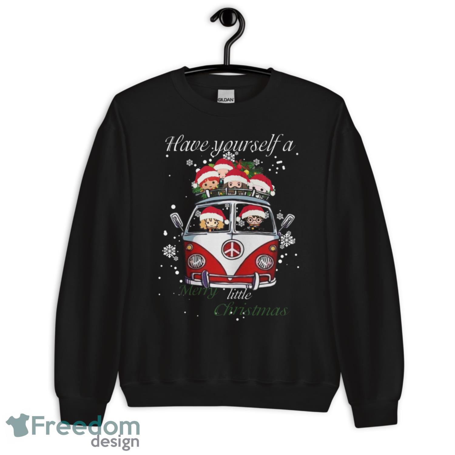 Hippie Car Harry Potter Have Yourself A Merry Little Christmas Shirt - G185 Crewneck Sweatshirt