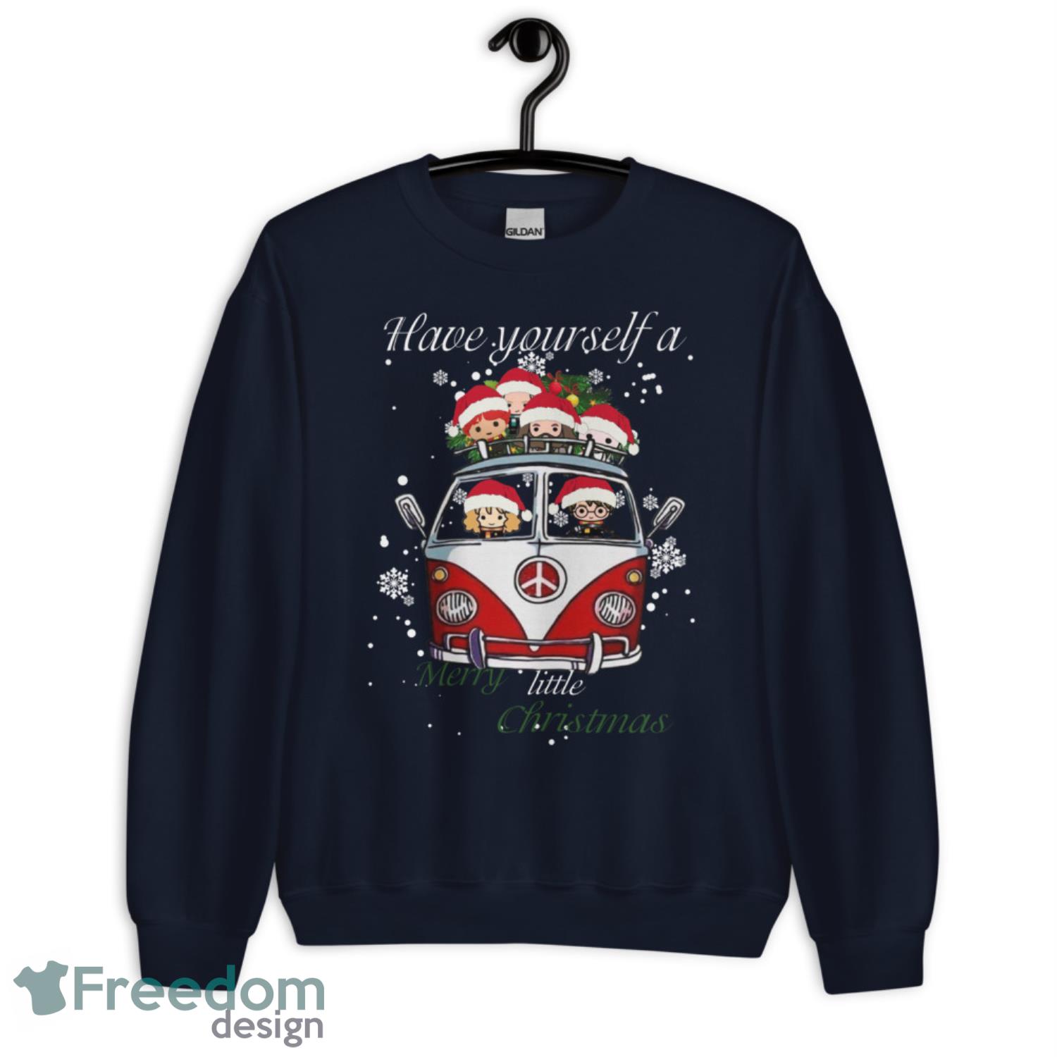 Hippie Car Harry Potter Have Yourself A Merry Little Christmas Shirt - G185 Crewneck Sweatshirt-1