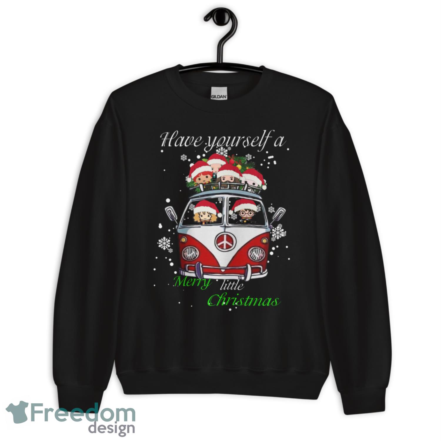 Hippie Car Harry Potter Have Yourself A Merry Little Christmas T-shirt - G185 Crewneck Sweatshirt