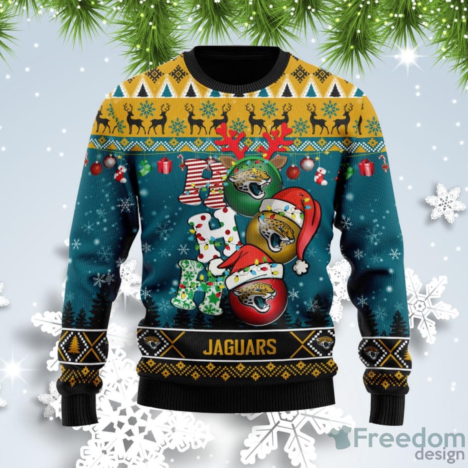 For Fans Jacksonville Jaguars Christmas Funny DJ Santa Ugly Christmas  Sweater Men And Women Christmas Gift