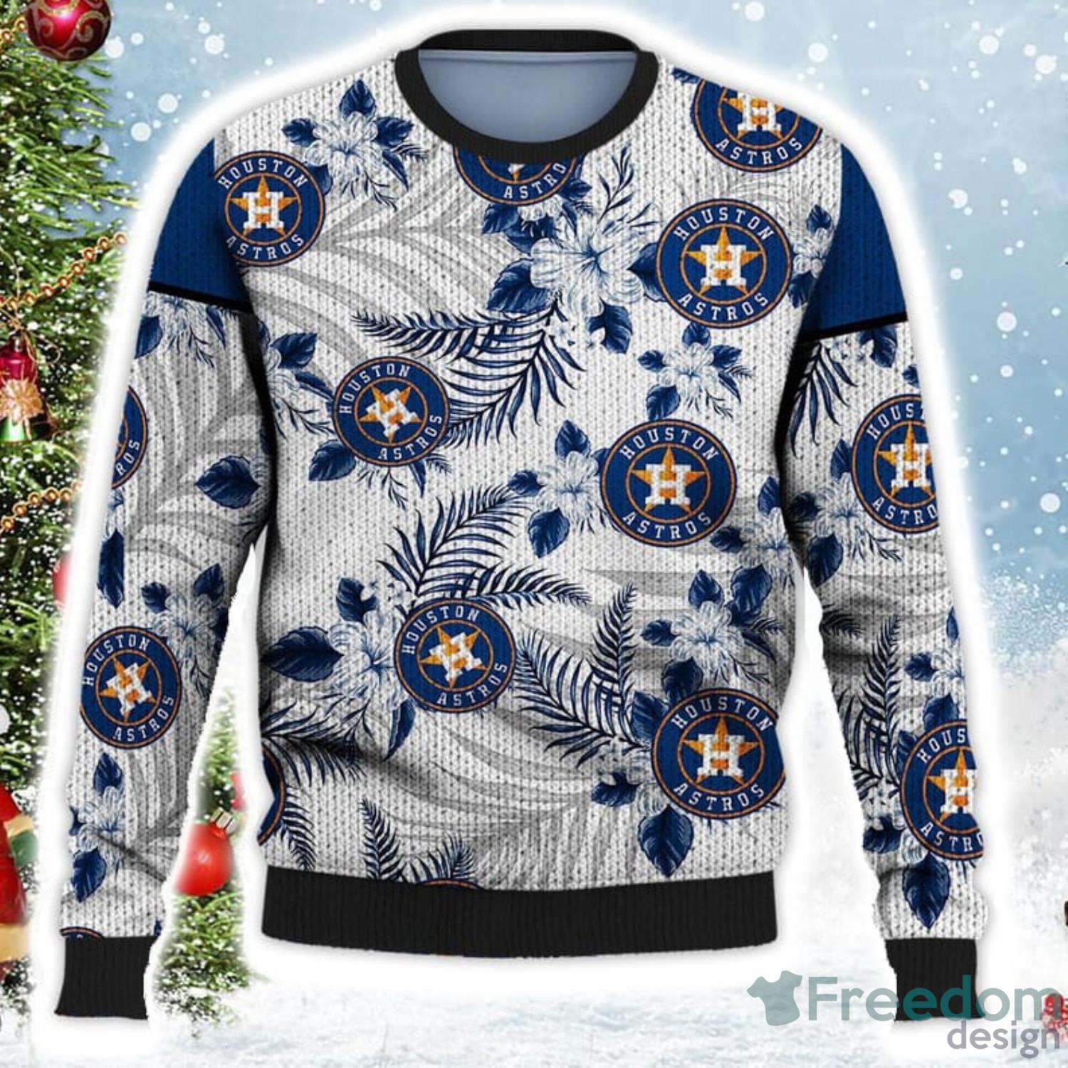 Houston Astros Baseball American Coconut Sunset Ugly Sweater - Freedomdesign