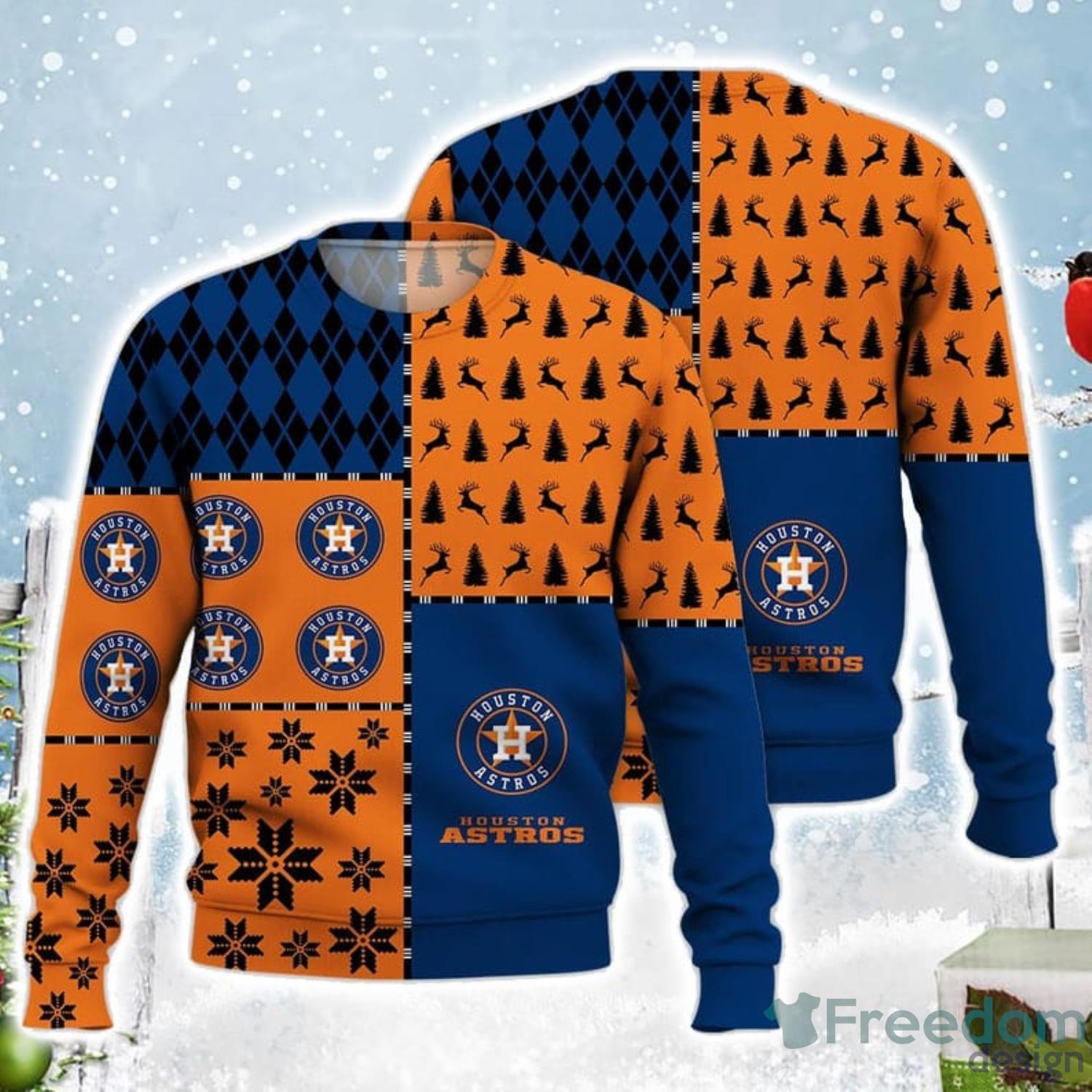 Houston Astros Baseball Custom Ugly Christmas Sweater - EmonShop