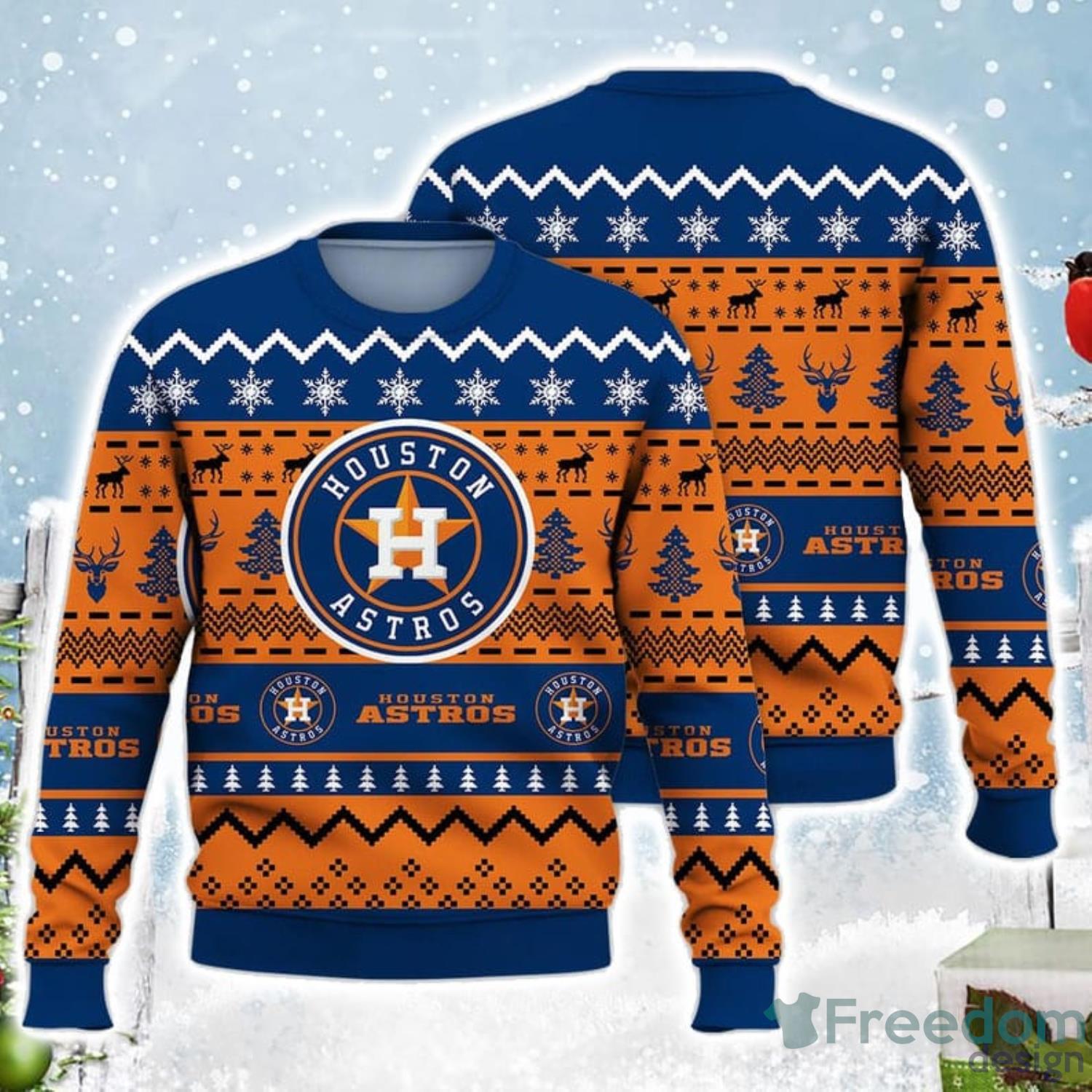 Houston Astros Merry Christmas Ugly Christmas Sweater Product Photo 1 Houston Astros Merry Christmas Ugly Christmas Sweater Product Photo 1