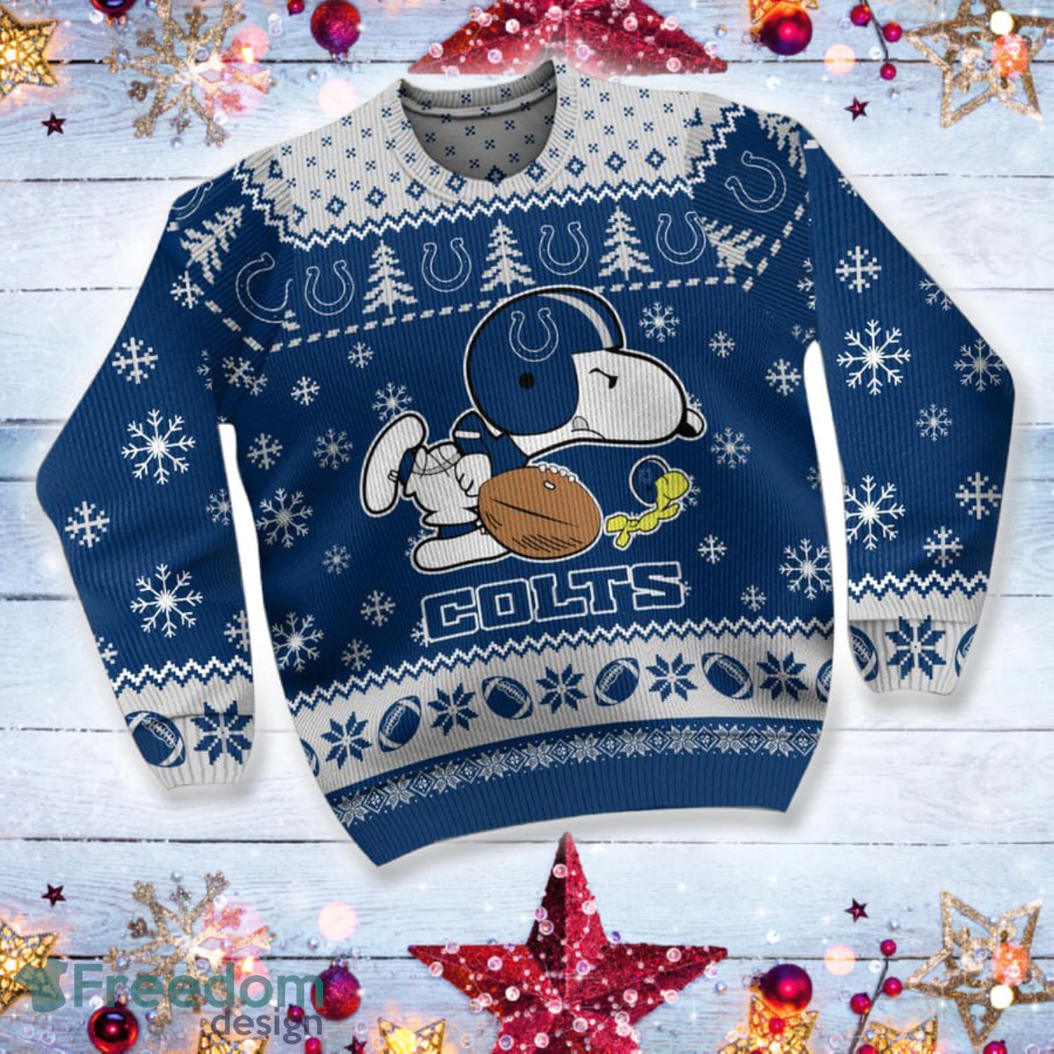 New NFL Indianapolis Colts Ugly Christmas Sweater By Junk Food Medium |